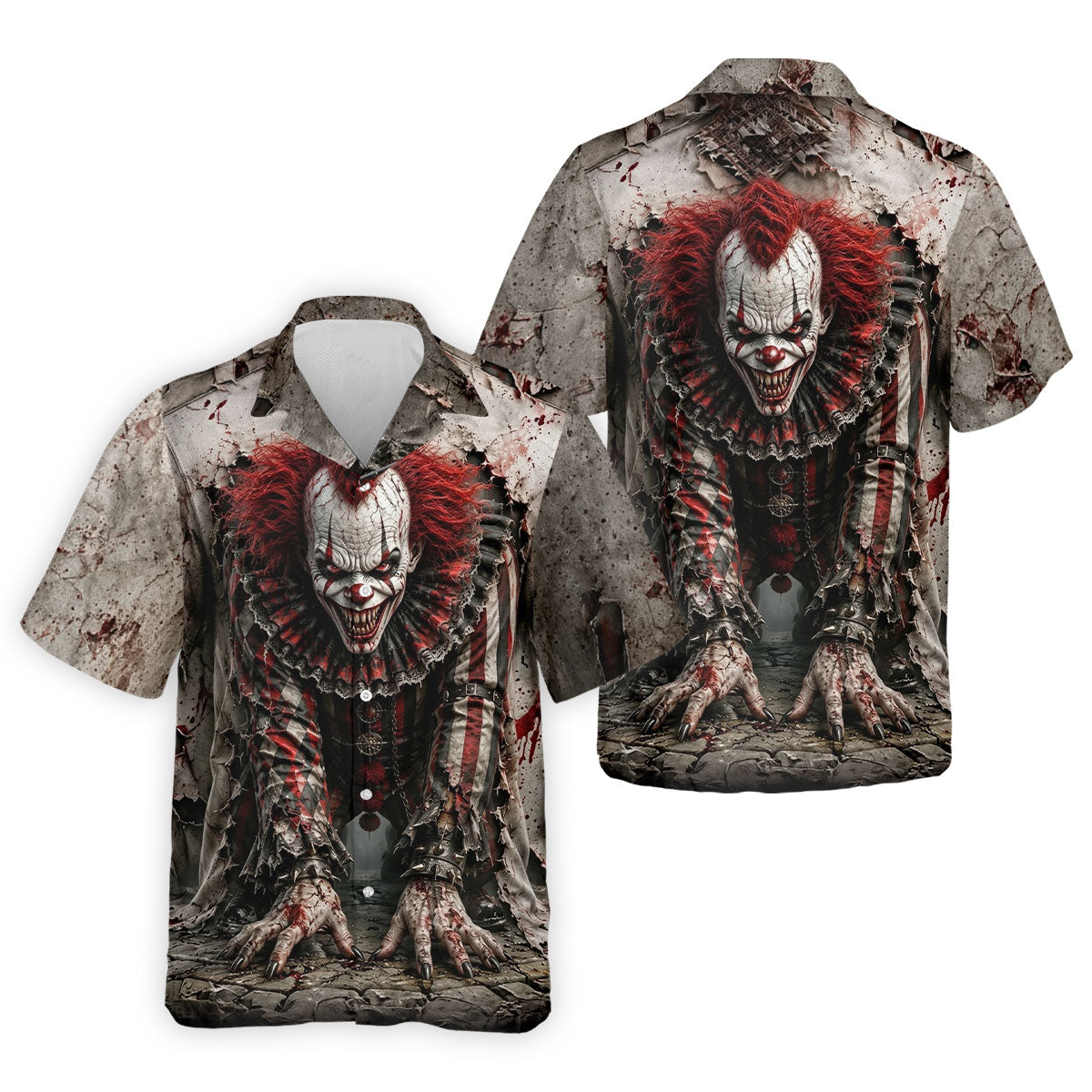 Halloween Horror Character Golf Shirt, Men's Golf Shirt, Hawaiian Golf Shirt For Men