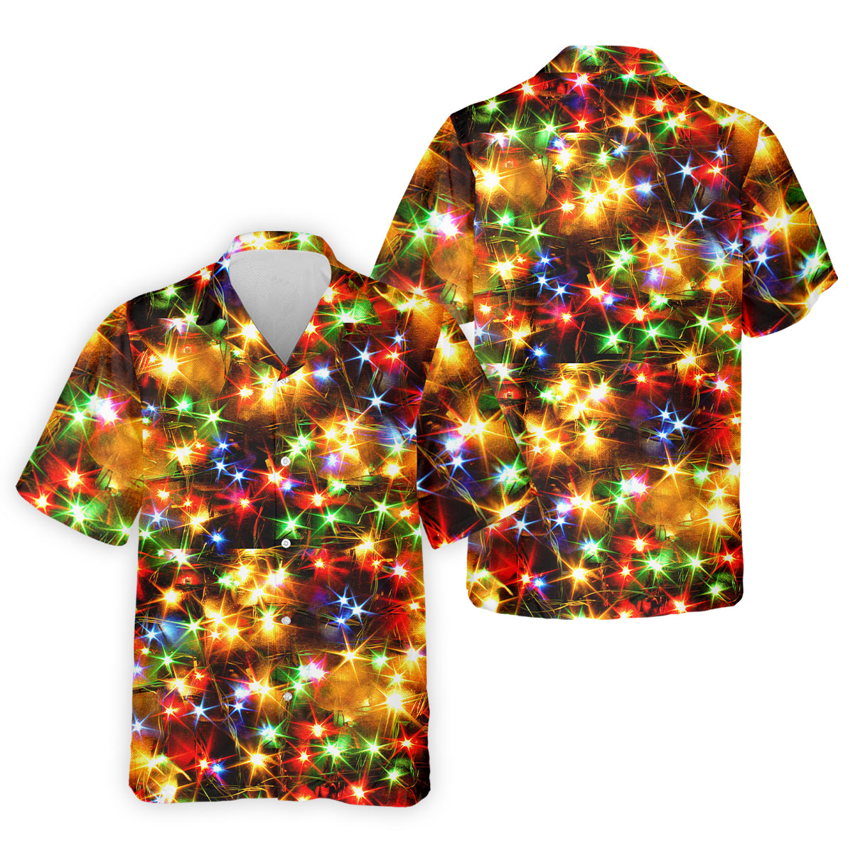 Sparkling Lights Christmas Golf Shirt, Mens Golf Shirts, Golf Apparel For Men