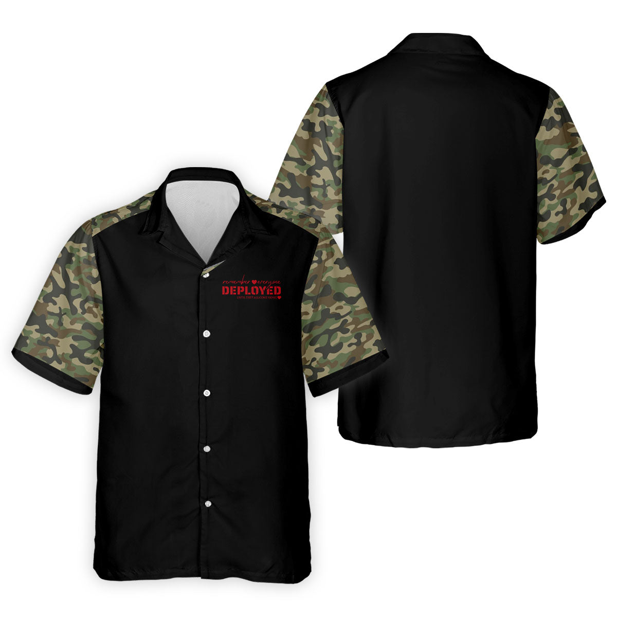 Remember Everyone Deployed Camo Black Patriotic 4th Of July Golf Shirt, 250th Anniversary Golf Shirts For Men