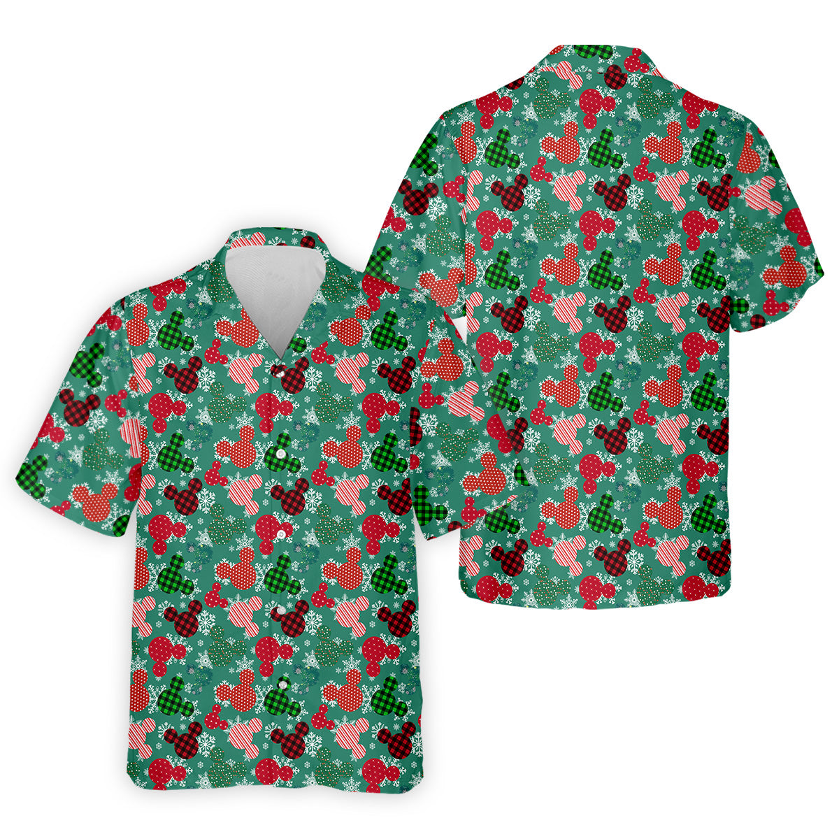Adorable Cartoon Characters Xmas Golf Shirts, Cute Golf Outfit, Polo Shirts For Men, Christmas Golf Shirt