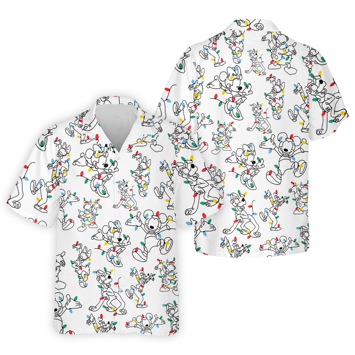 Happy Cartoon Characters Xmas Golf Shirt, Polo Shirts For Men, Golf Gift For Men, Christmas Golf Shirt