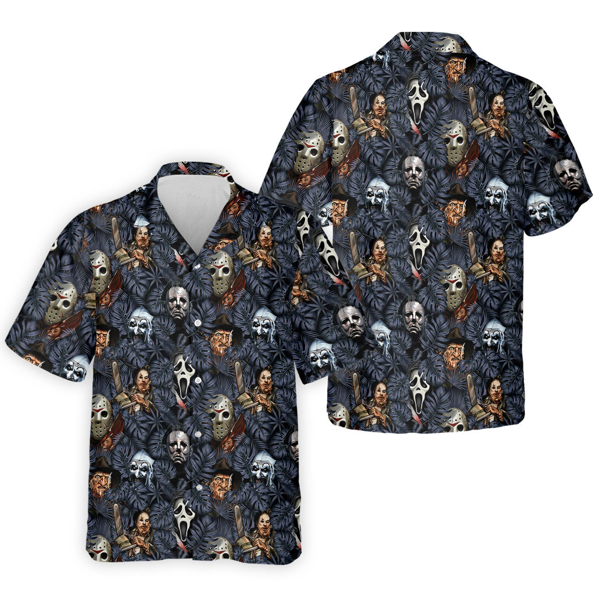 Tropical Horror Character Halloween Golf Shirt, Printed Golf Shirts, Golf Polo Shirts For Men