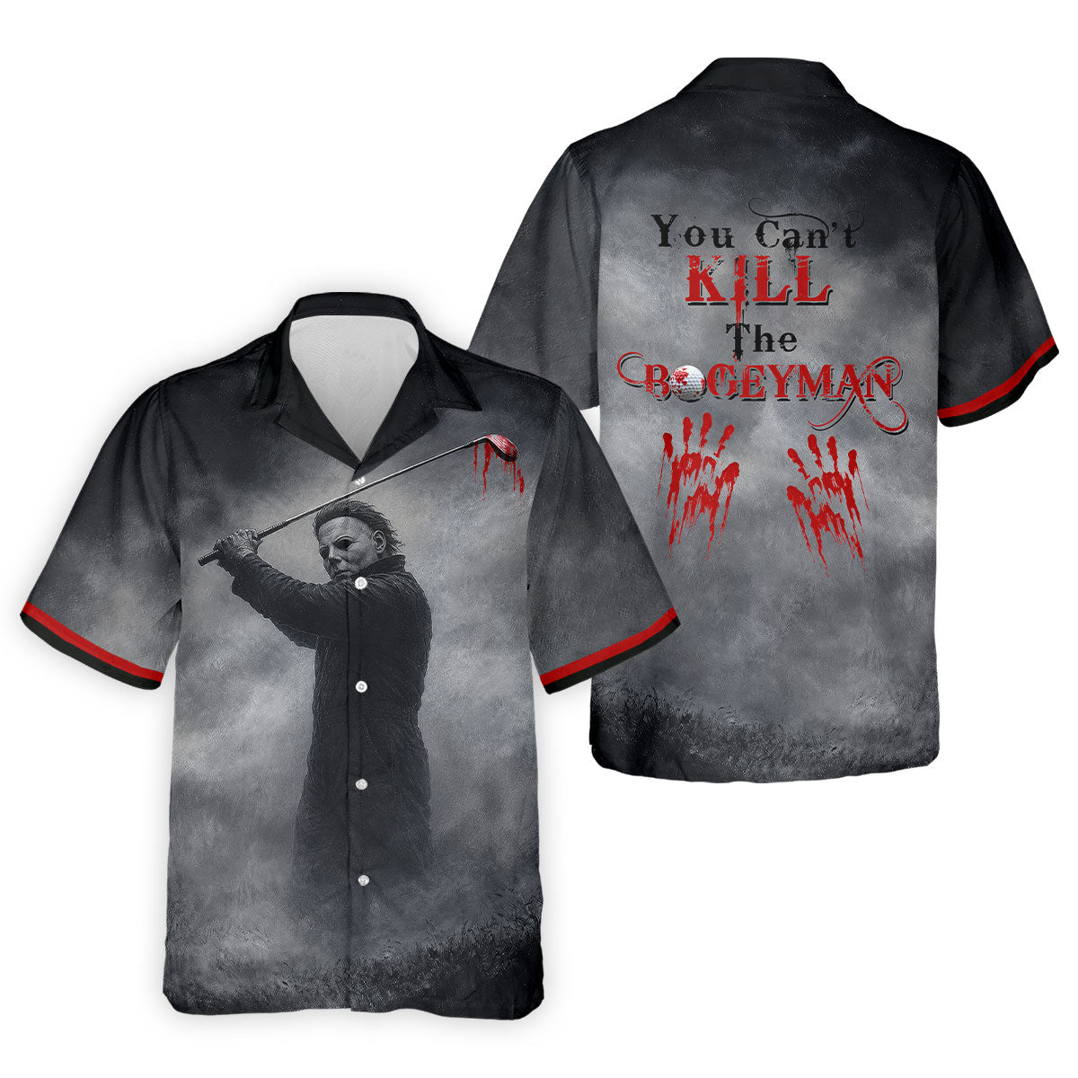 You Cant Kill The Bogeyman Horror Character Golf Polo Shirt, Mens Golf Shirts, Hawaiian Golf Shirt