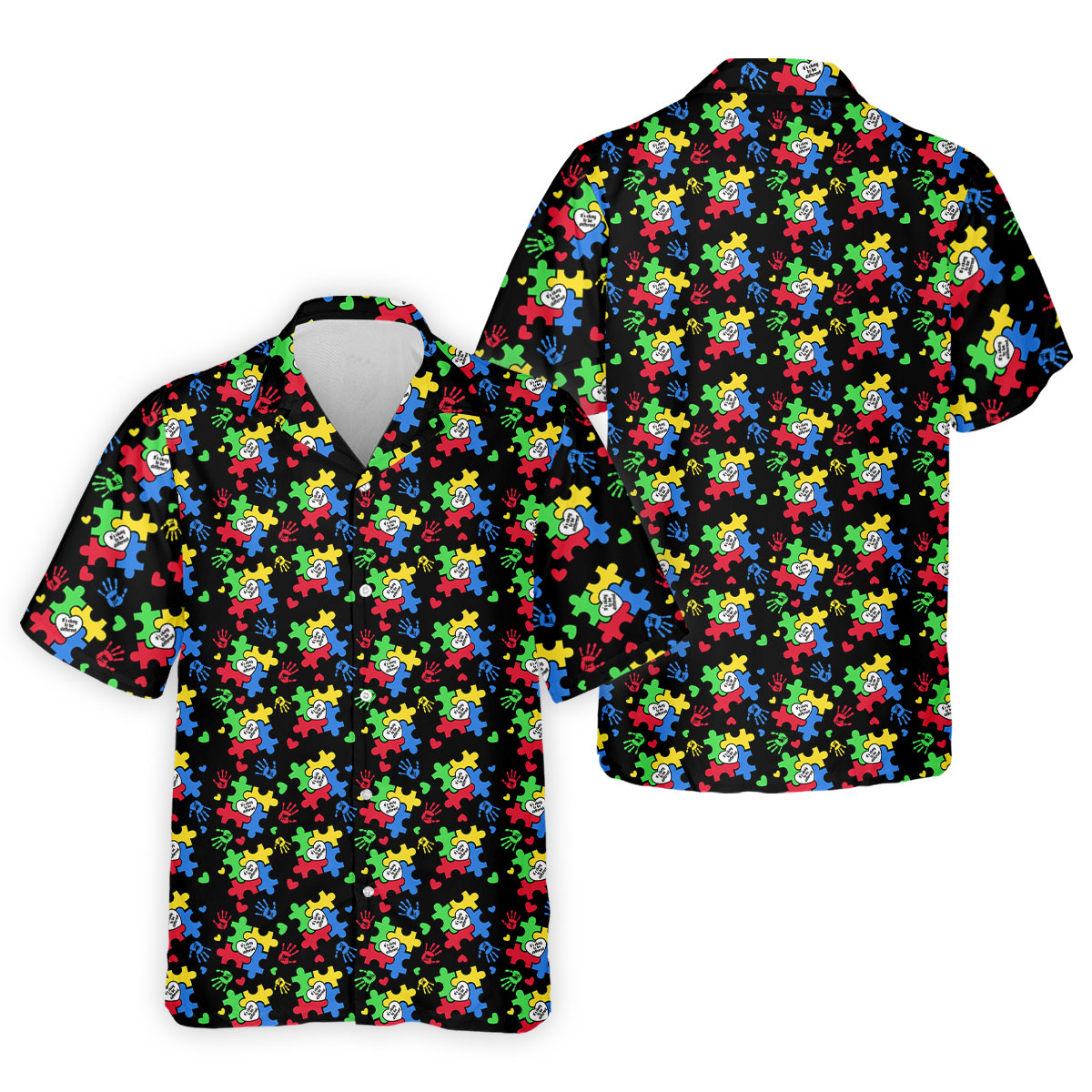 It's Okay To Be Different Autism Puzzle Golf Tops For Men, Autism Awareness Colors Golf Shirts For Men