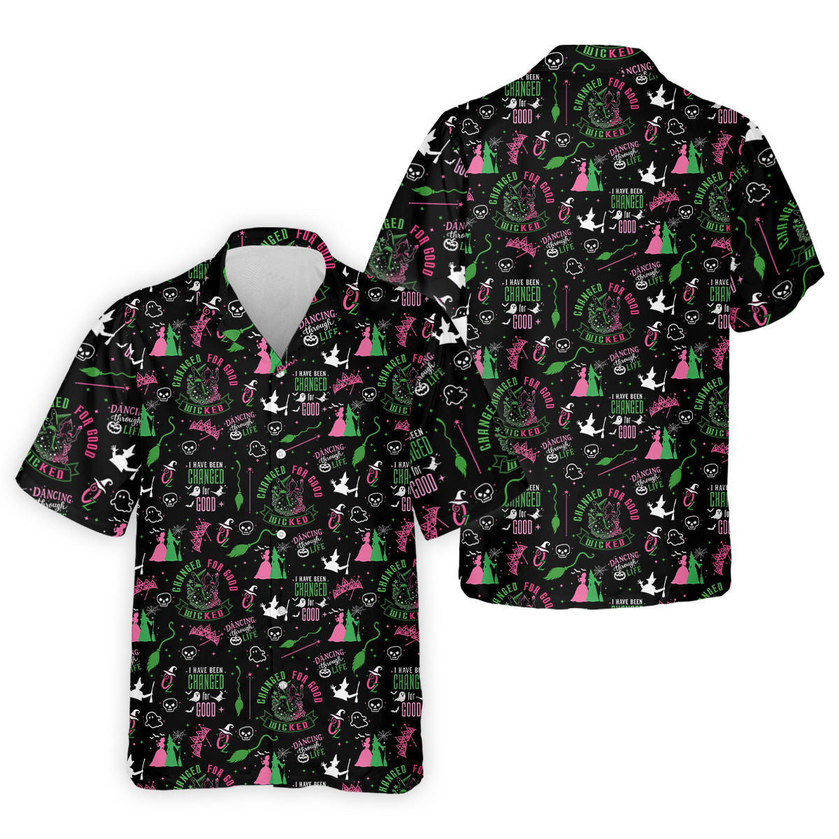 Changed For Good Wicked Witch Halloween Golf Shirt, Horror Character Shirt, Mens Golf Polo