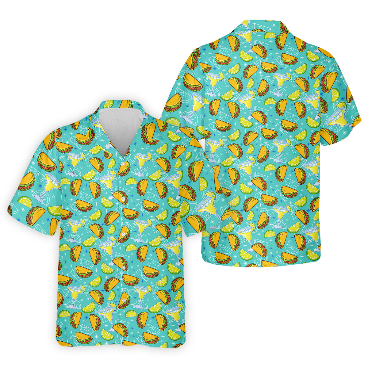 Cocktail Margarita Taco Men's Polo Shirt, Cinco De Mayo Celebration Fiesta Golf Shirt For Men