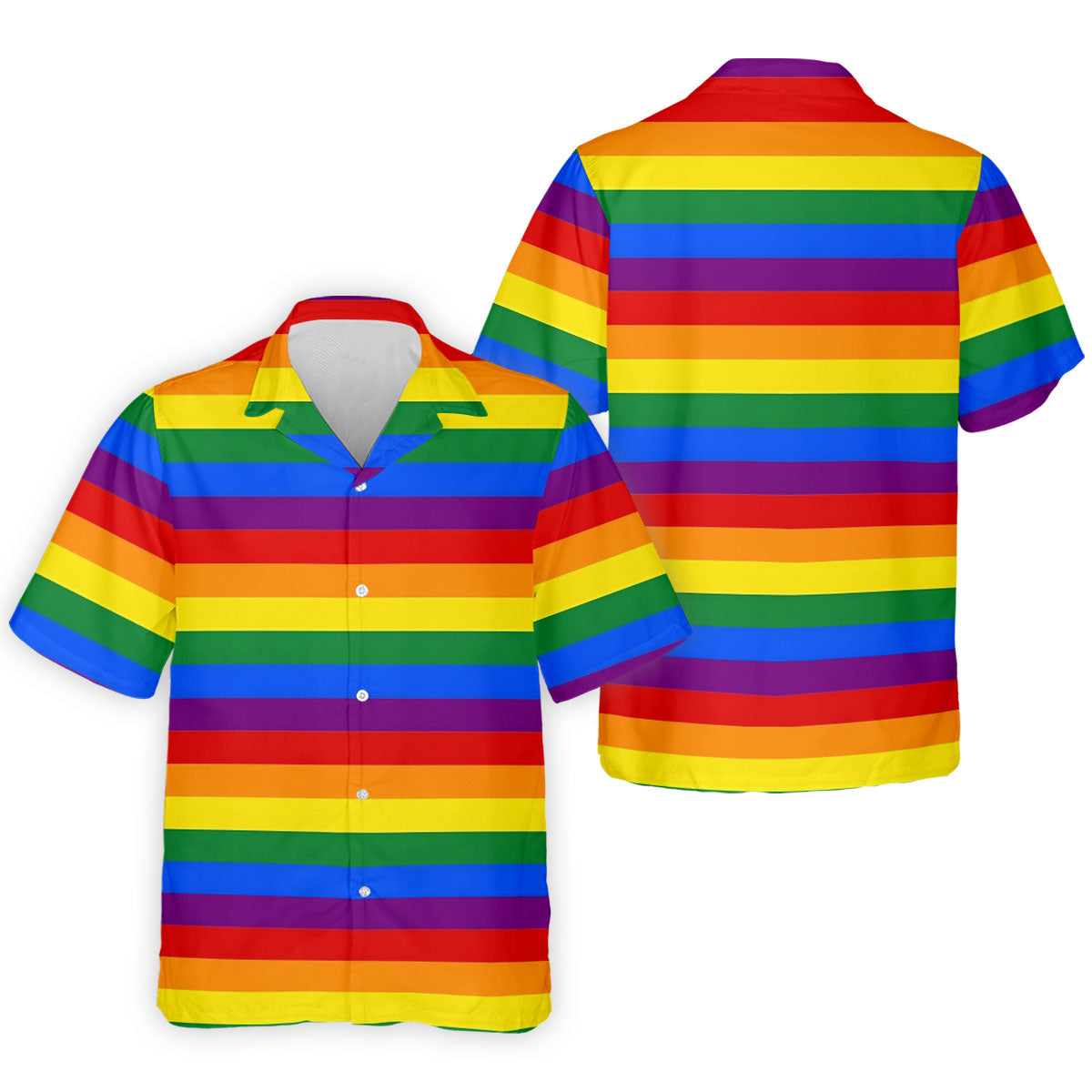 LGBT Rainbow Flag Golf Tops For Men, Gay Pride Month Celebrate Golf Shirts For Men