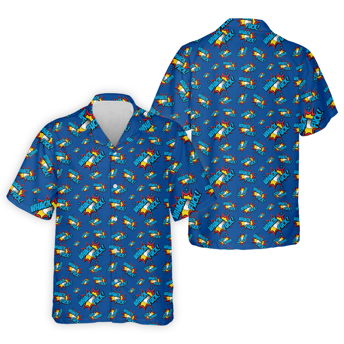 Funny Whack Fuck Comic Golf Ball Navy Polo Shirt, Men's Golf Shirt, Printed Golf Shirts