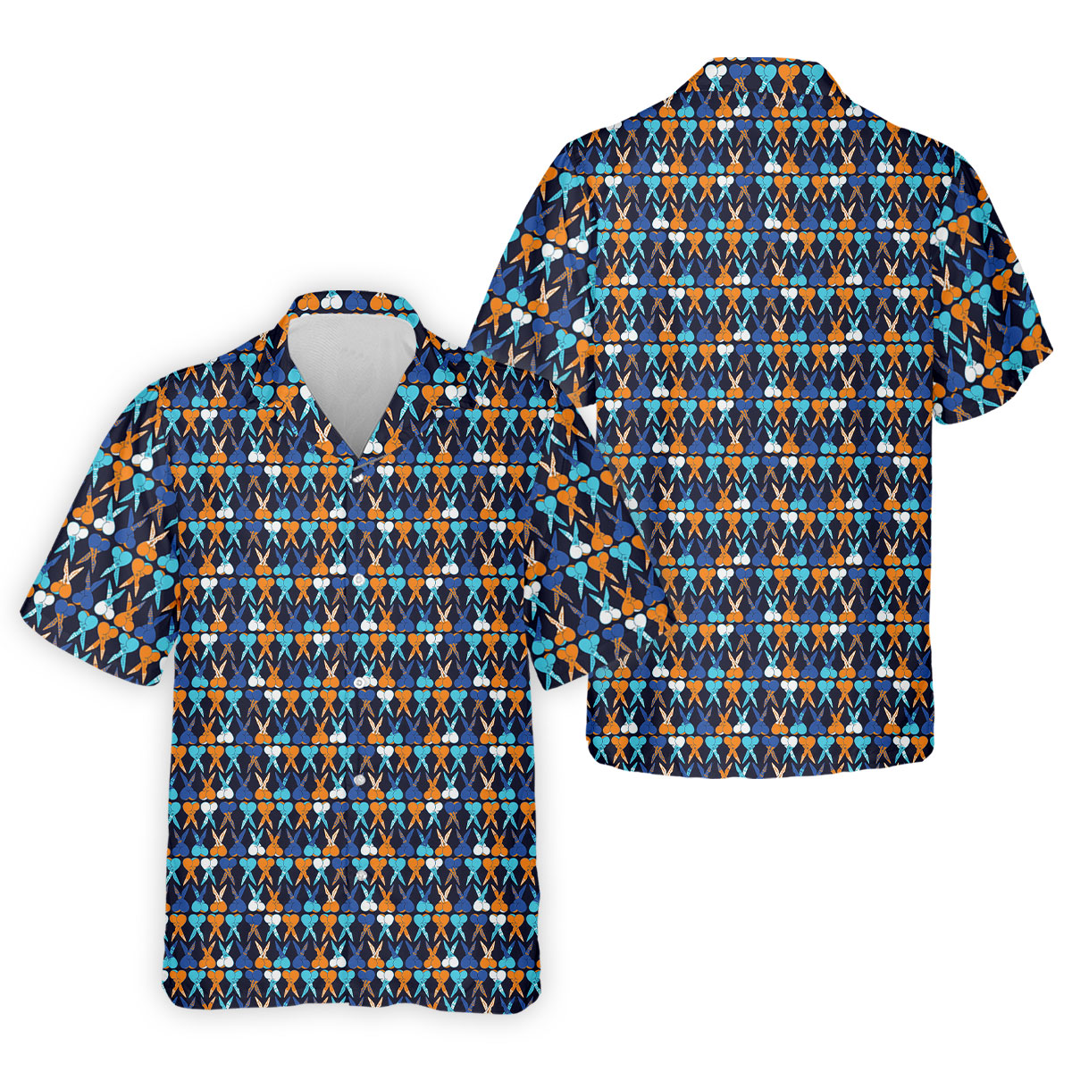 Funny Scissors Pattern Golf Polo Shirt, Golf Polo Shirts For Men, Mens Golf Apparel