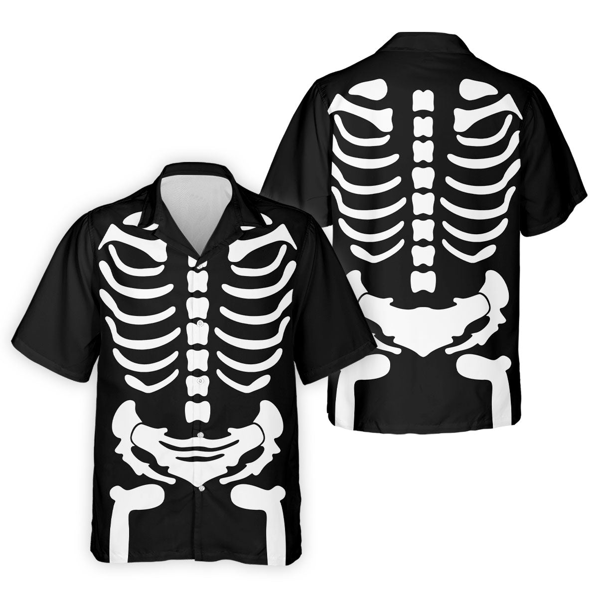 Halloween Skeleton Costume Golf Shirt, Men's Golf Shirt, Hawaiian Golf Shirt For Men