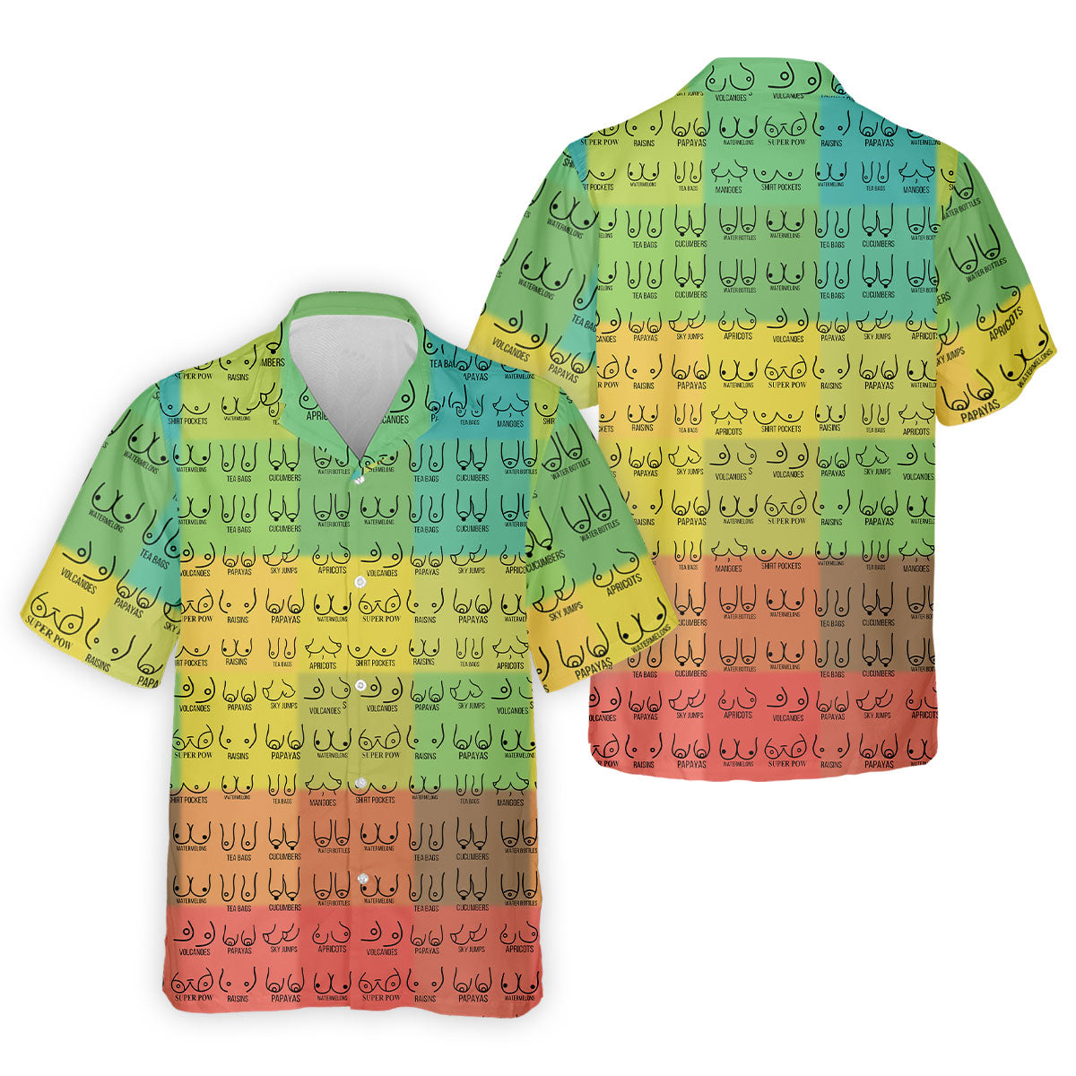 Watermelons Funny Boob Pattern Golf Polo Shirt, Men's Golf Shirt, Printed Golf Shirts