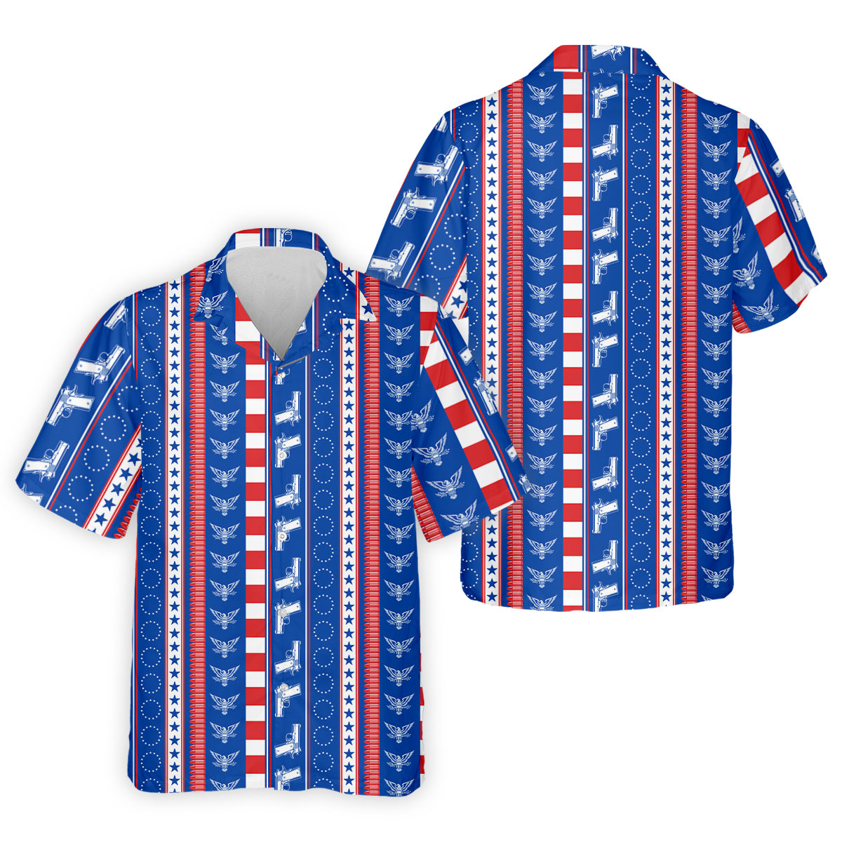 Red White Blue Army Theme Patriotic 4th Of July Golf Shirt, 250 Years Golf Shirts For Men