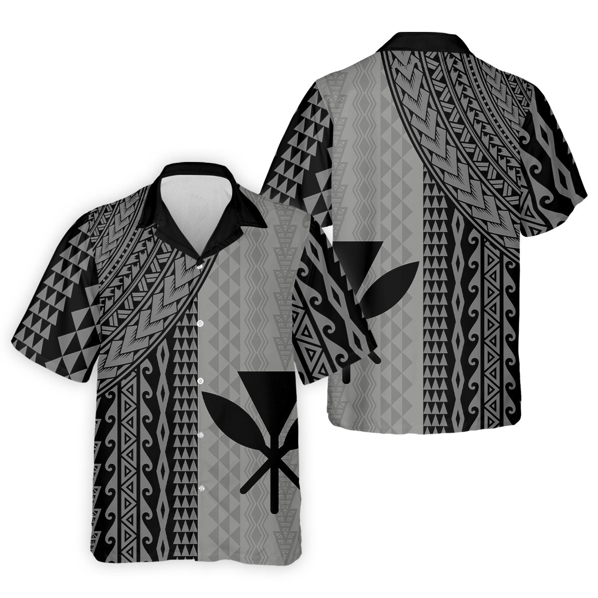 Polynesian Tribal Pattern Vintage Golf Shirt, Hawaiian Golf Shirt, Polo Shirts For Men