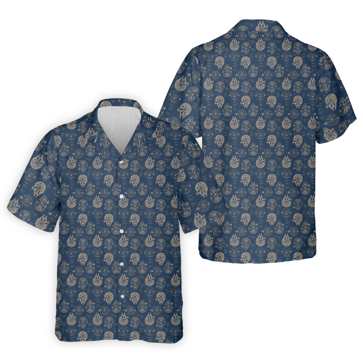 Vintage Spaceship Blueprint Halloween Golf Polo Shirt, Sci Fi Costume Shirt, Mens Golf Polo