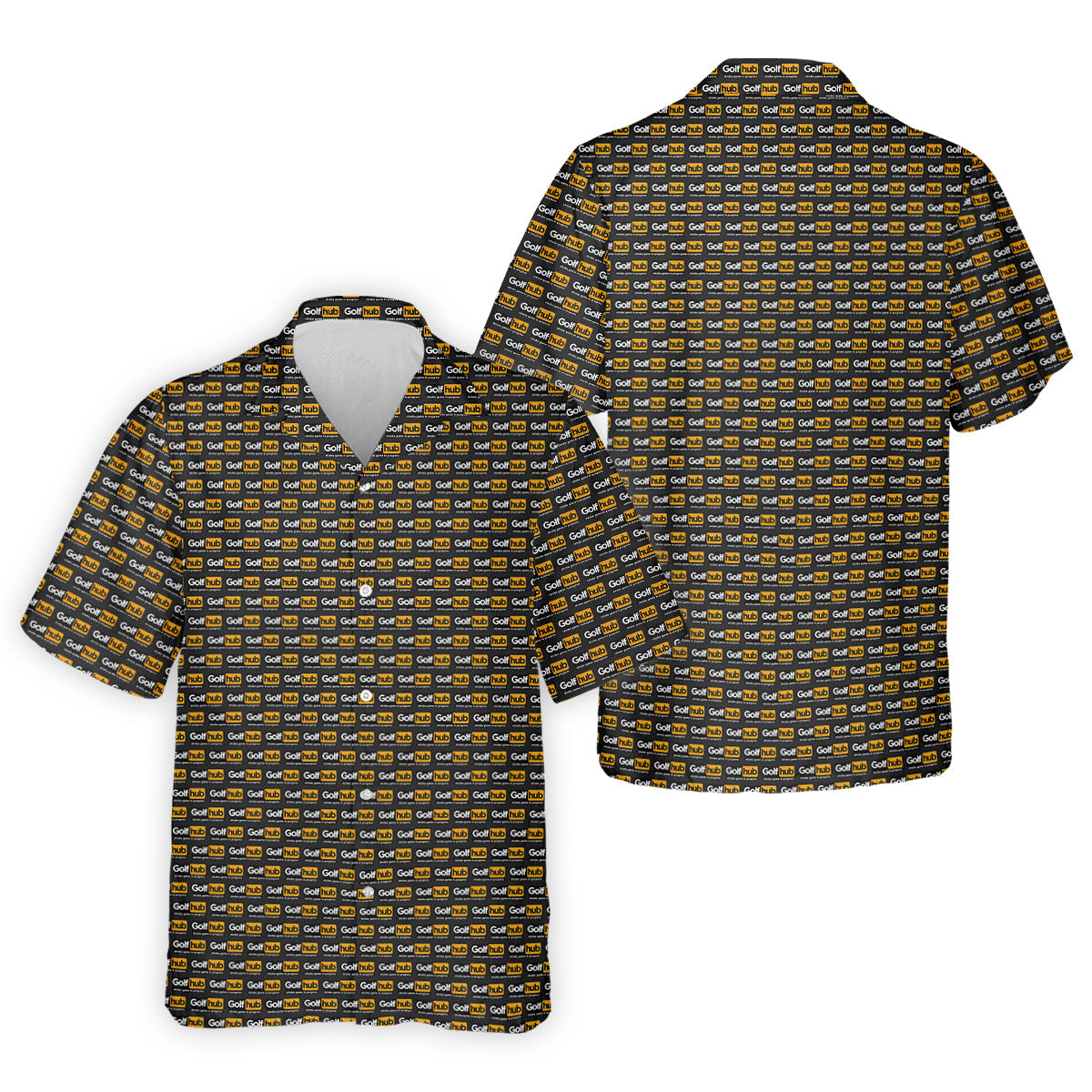 Golf Hub Repeat Logo Polo Shirt, Funny Golf Community Design, Golf Shirts For Men