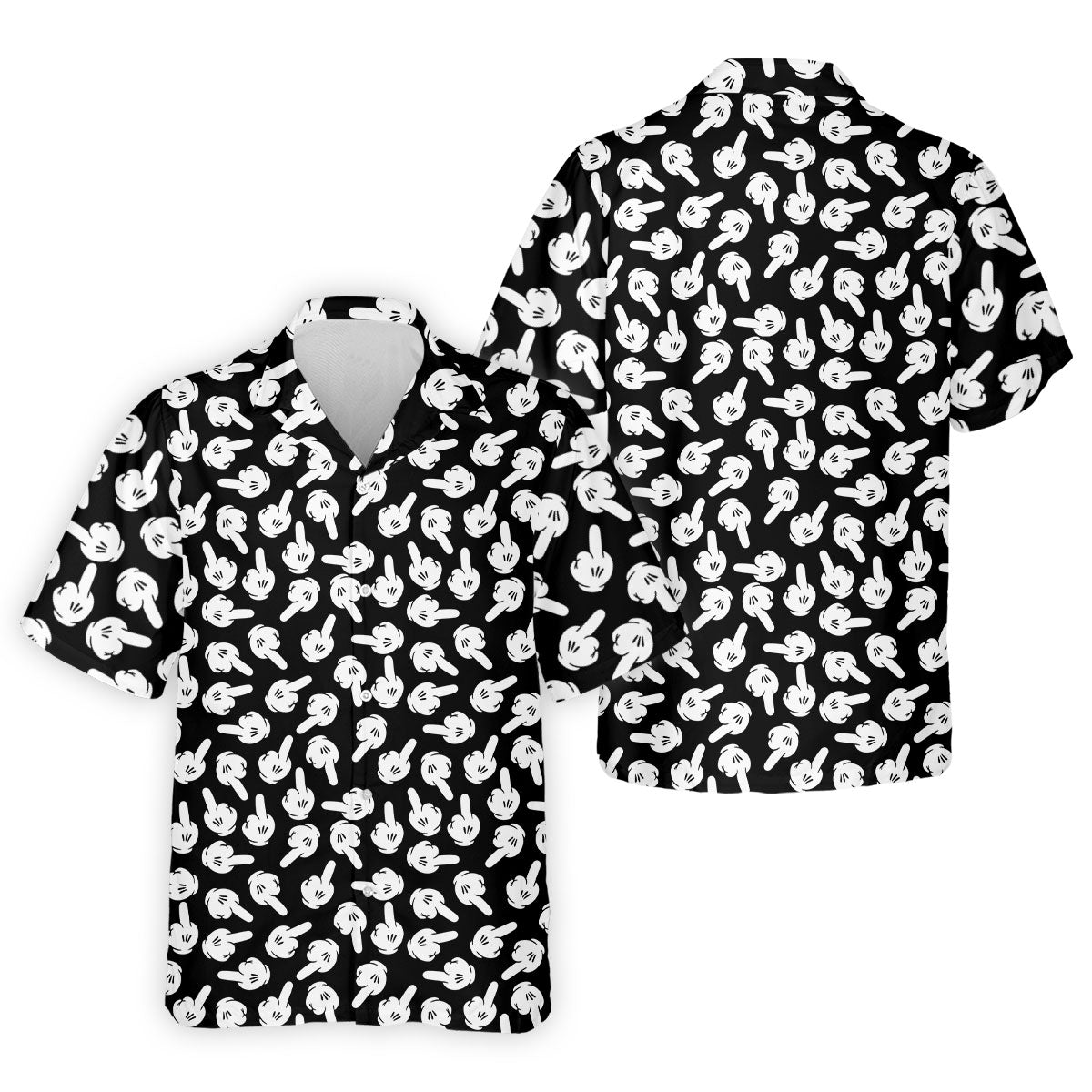 Funny Middle Finger Hand Golf Polo Shirt, Printed Golf Shirts, Golf Polo Shirts For Men