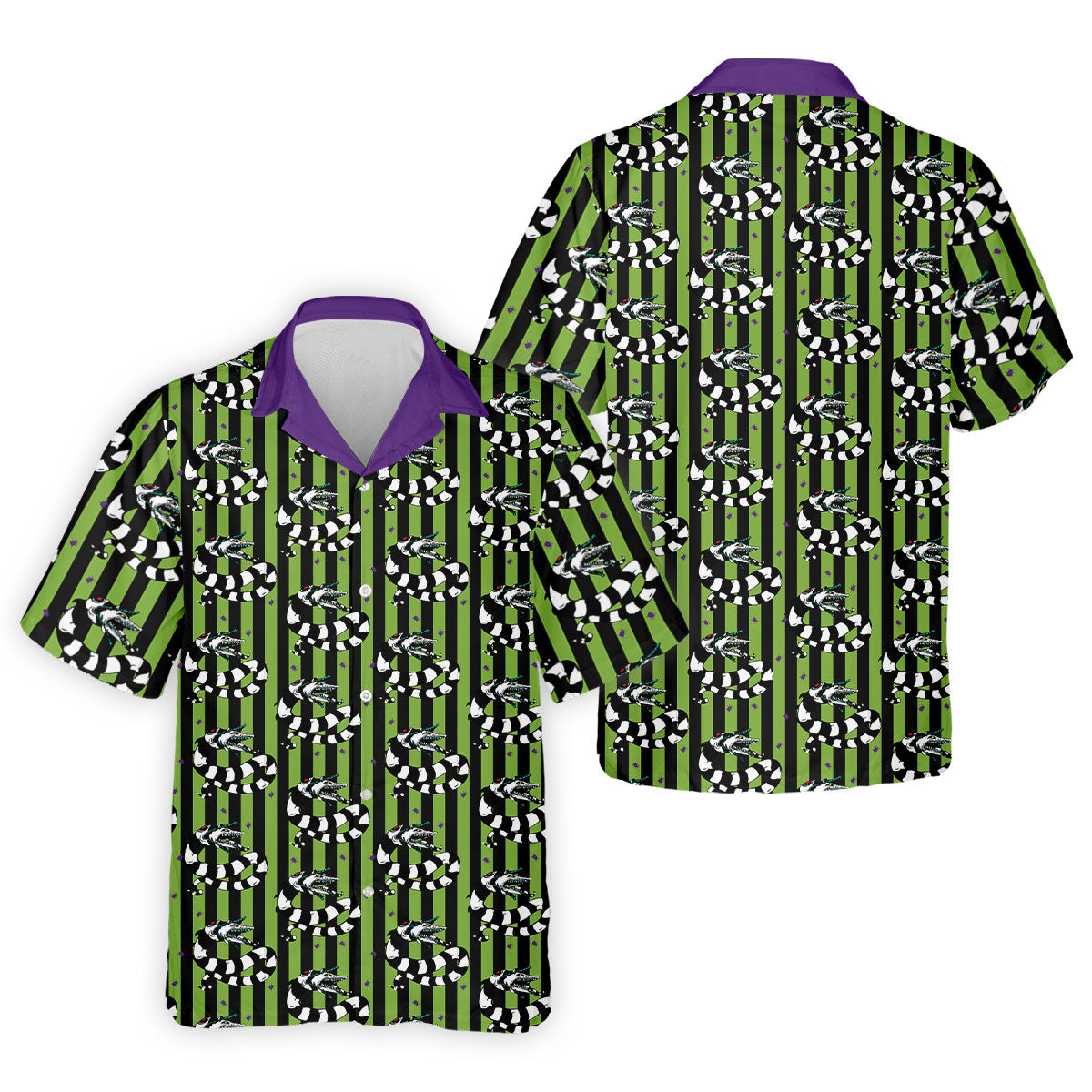 Beetle Stripe Snake Halloween Golf Polo Shirt for Men, Golf Polo Shirts For Men, Printed Golf Shirts