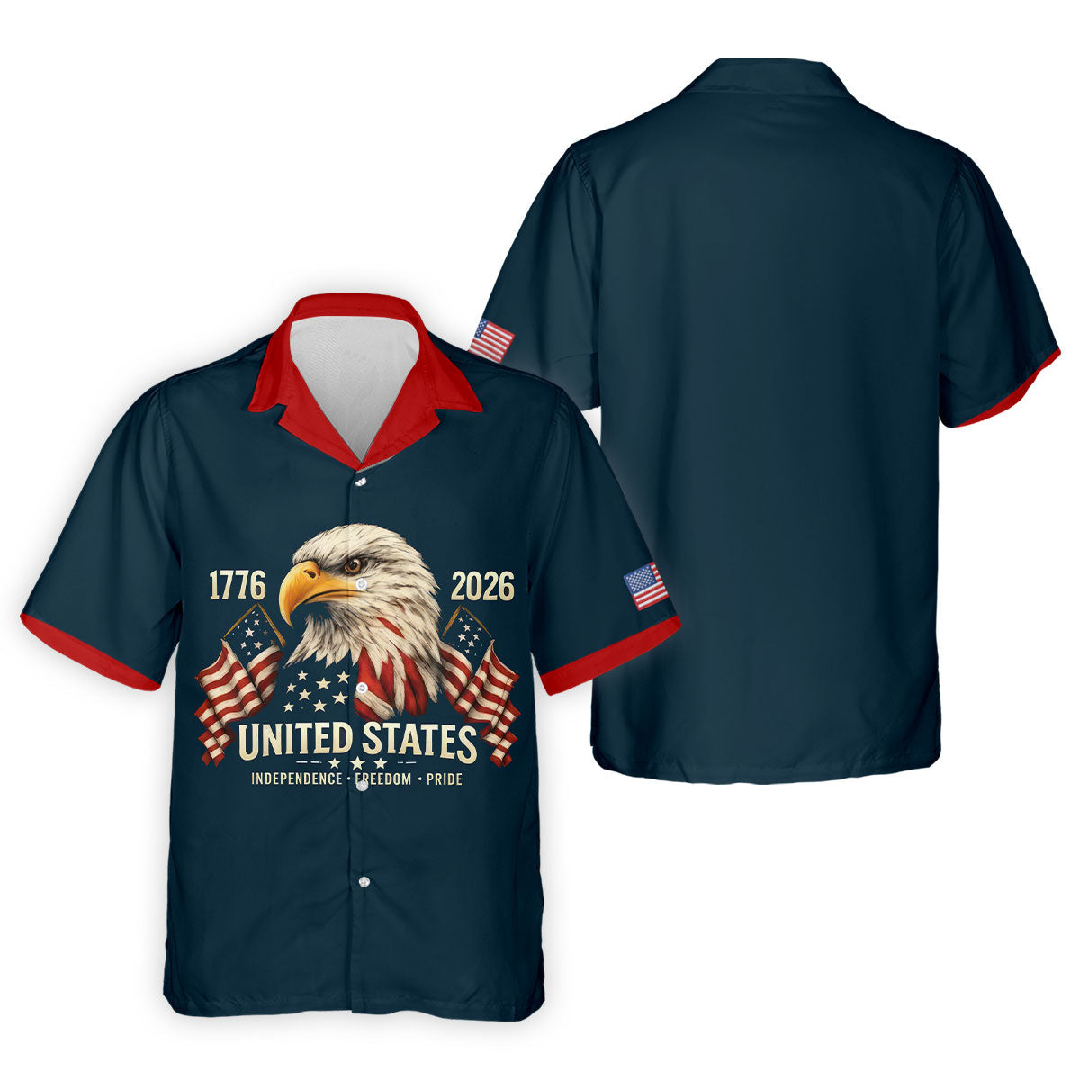America 250 Men's USA 1776-2026 4th Of July Golf Shirt, Patriotic Golf Shirt, Golf Shirts For Men