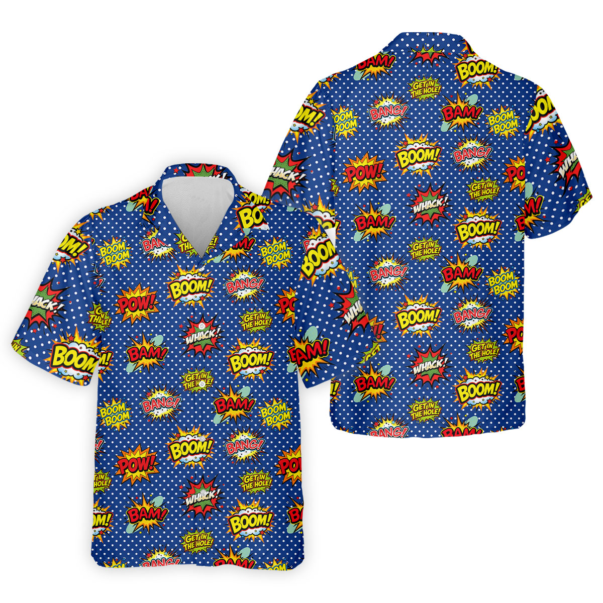 Funny Comic Pop Art Golf Shirt, Mens Golf Shirts, Golf Apparel For Men