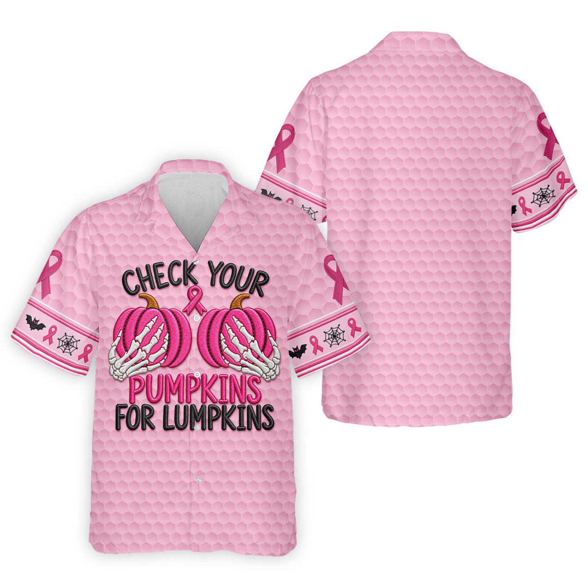 Pumpkins For Lumpkins Breast Cancer Polo Shirt, Polo Shirts For Men, Mens Golf Apparel