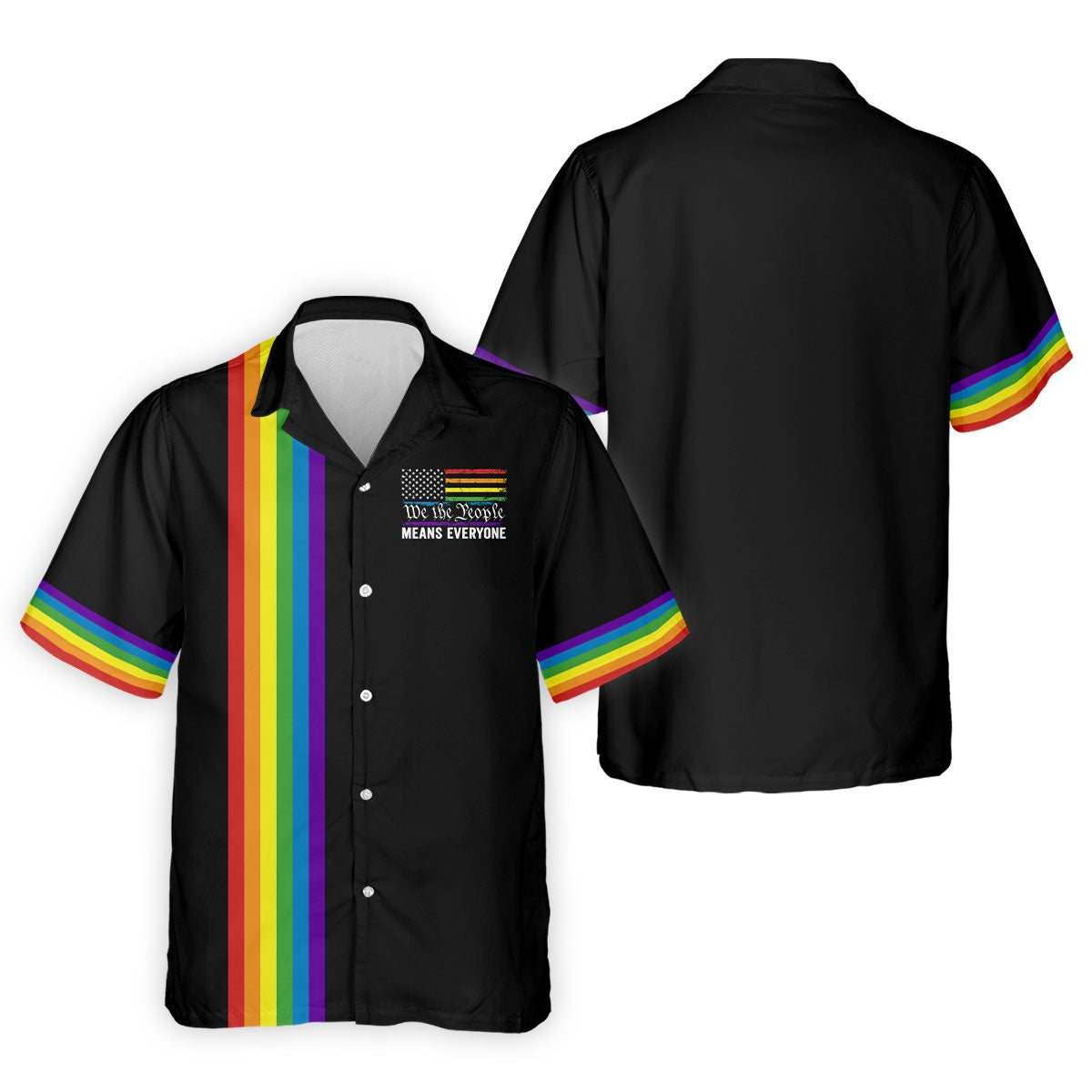We The People Means Everyone American Pride LGBT Support Golf Tops For Men, Golf Shirts For Men