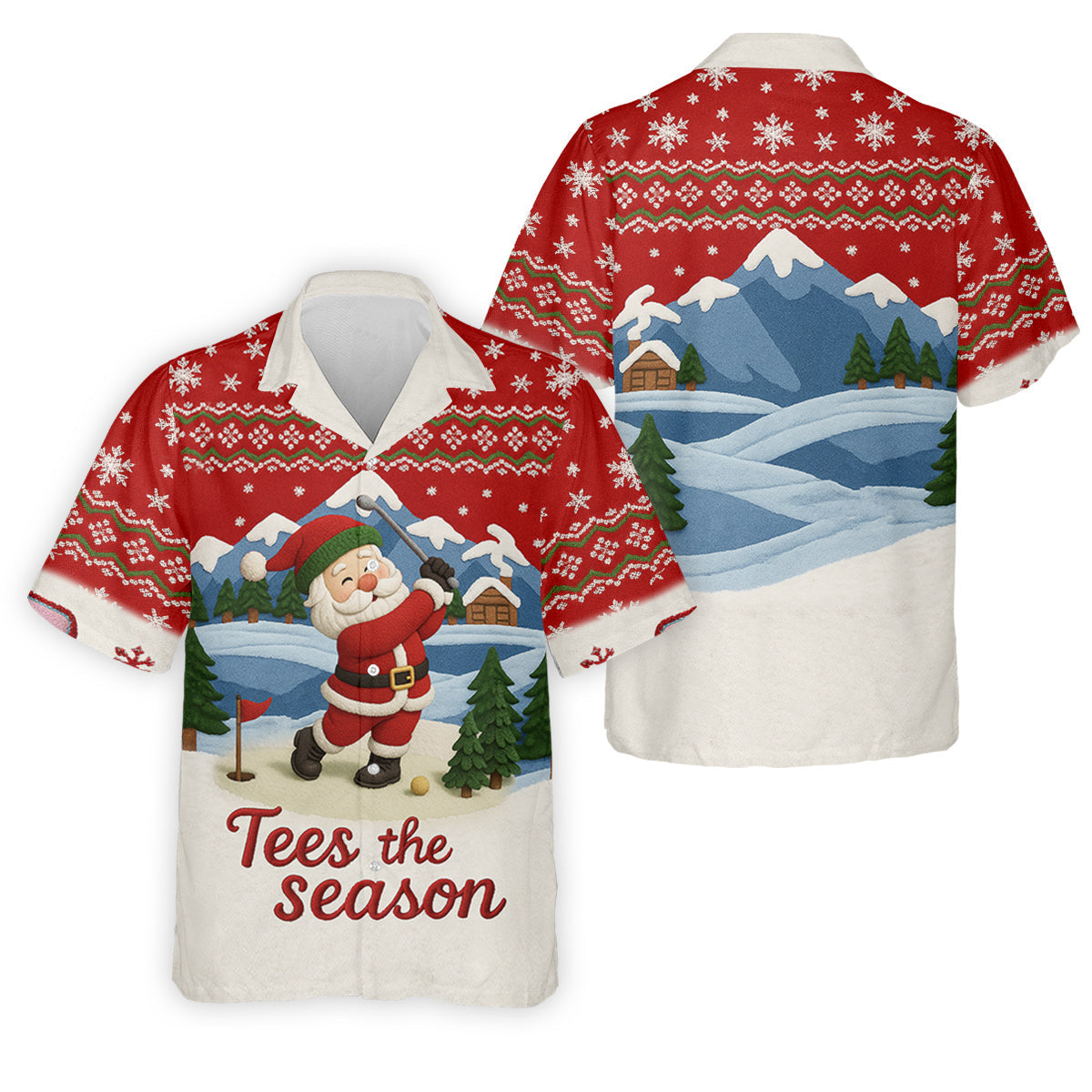 Santa Golfing Tees The Season Golf Tops For Men, Christmas Golf Shirt, Polo Shirts For Men, Golf Gift For Men