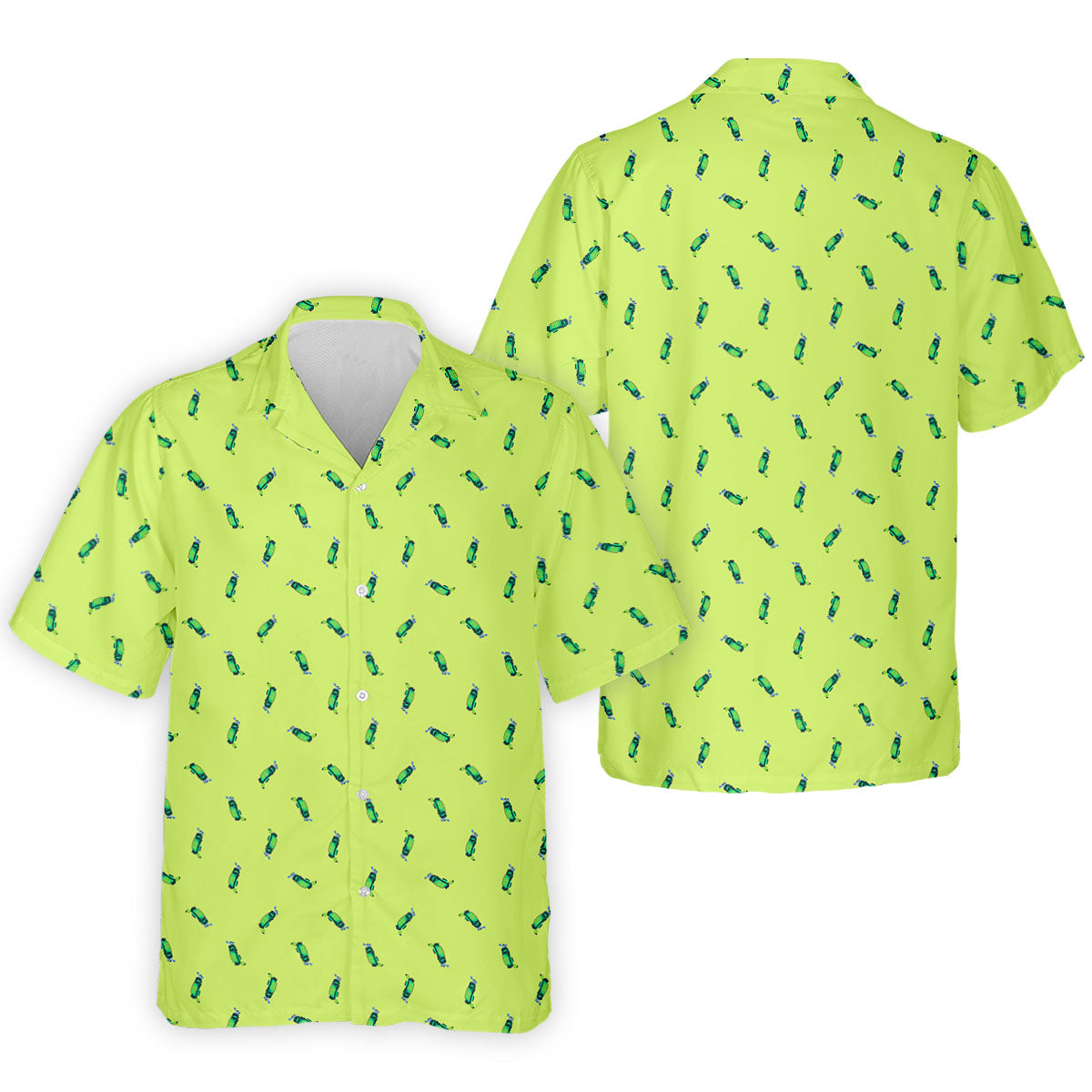 The Best Dad By Par Doodle Pattern Father's Day Golf Shirt, Golf Gift For Dad