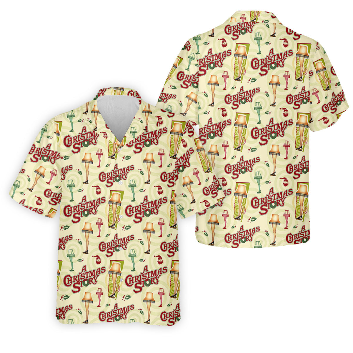 Christmas Story Leg Lamp Golf Tops For Men, Fun Golf Shirts For Men, Christmas Golf Shirt, Polo Shirts For Men