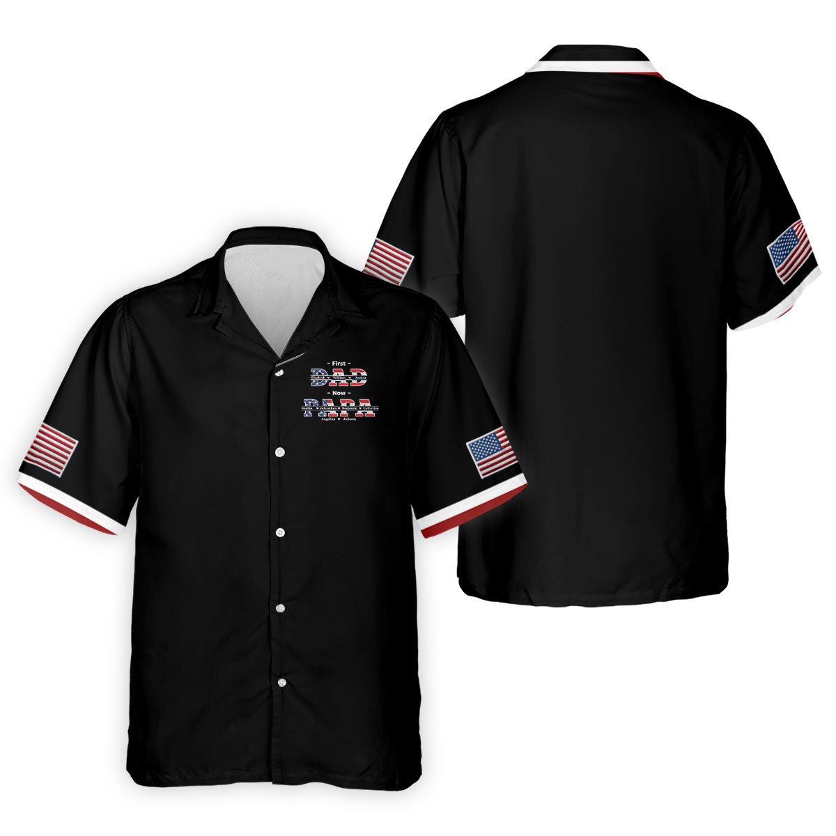 Black First Dad Now Grandpa Golf Polo Shirt, Mens Golf Shirts, Golf Apparel For Men
