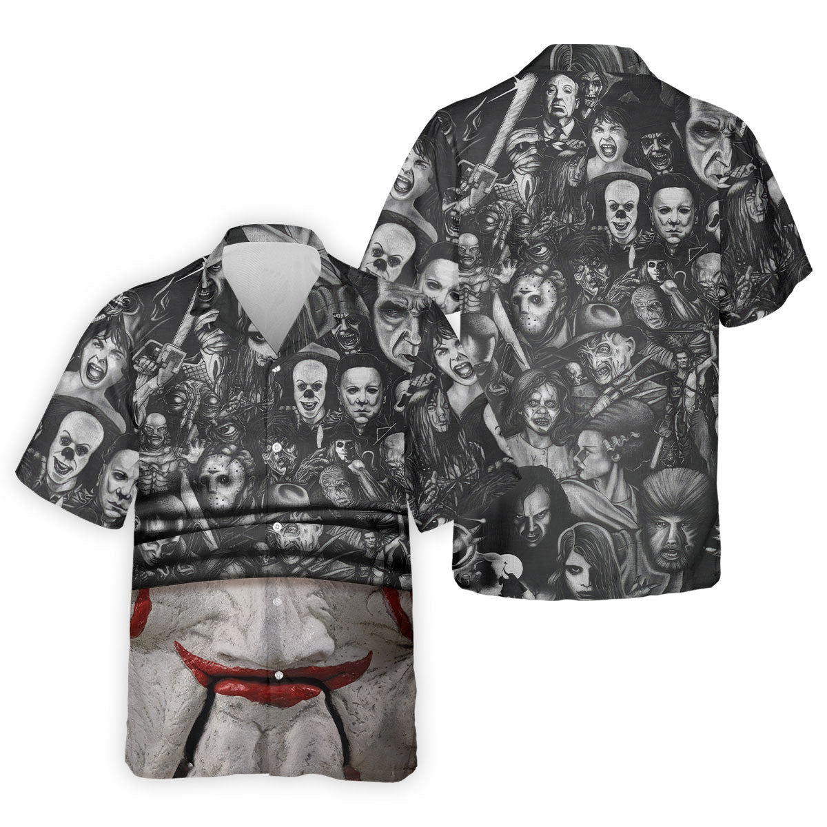 Red Smile Clown Horror Character Halloween Polo Shirt, Men's Golf Shirt, Mens Golf Polo