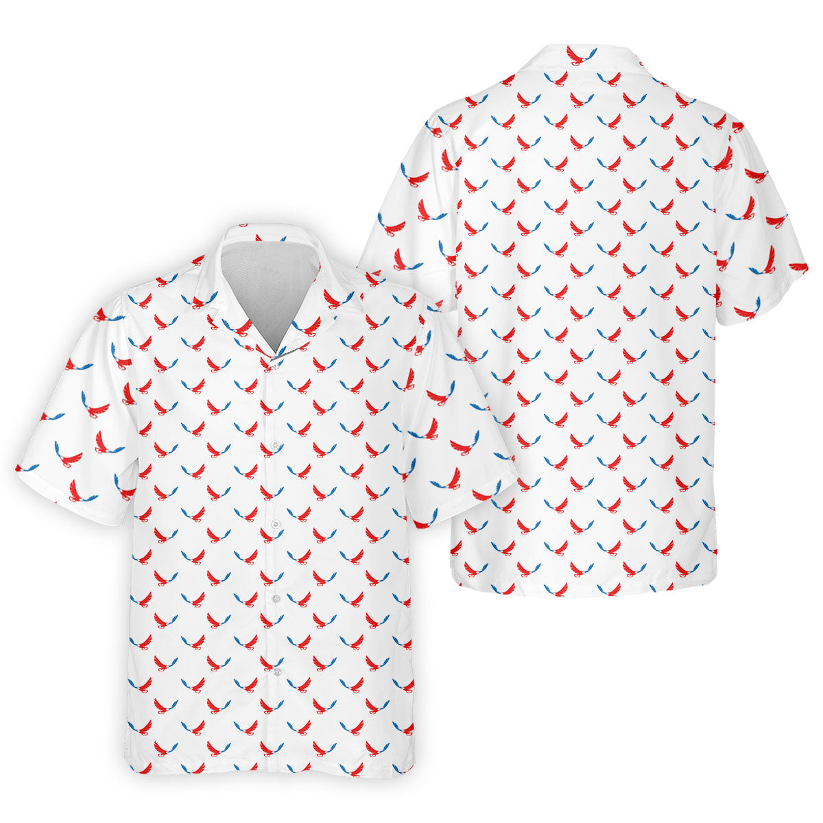 Red White Blue Eagle White Golf Shirt, 4th Of July Golf Shirt, 250th Anniversary Patriotic Golf Shirts For Men
