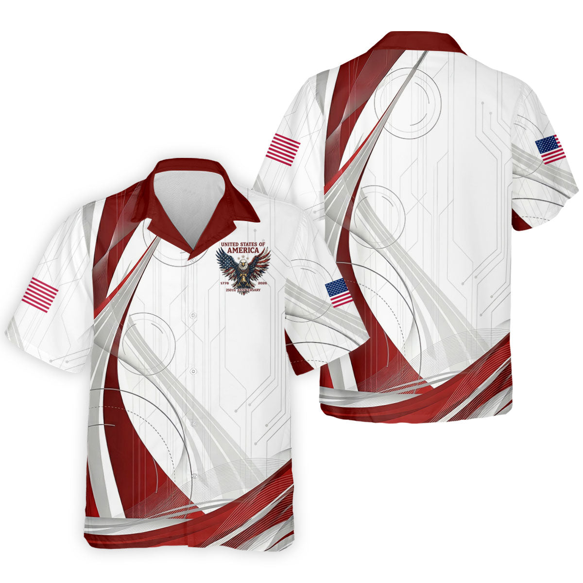 Vintage America 250 Eagle Golf Polo Shirt, Golf Shirts For Men, Mens Golf Polo