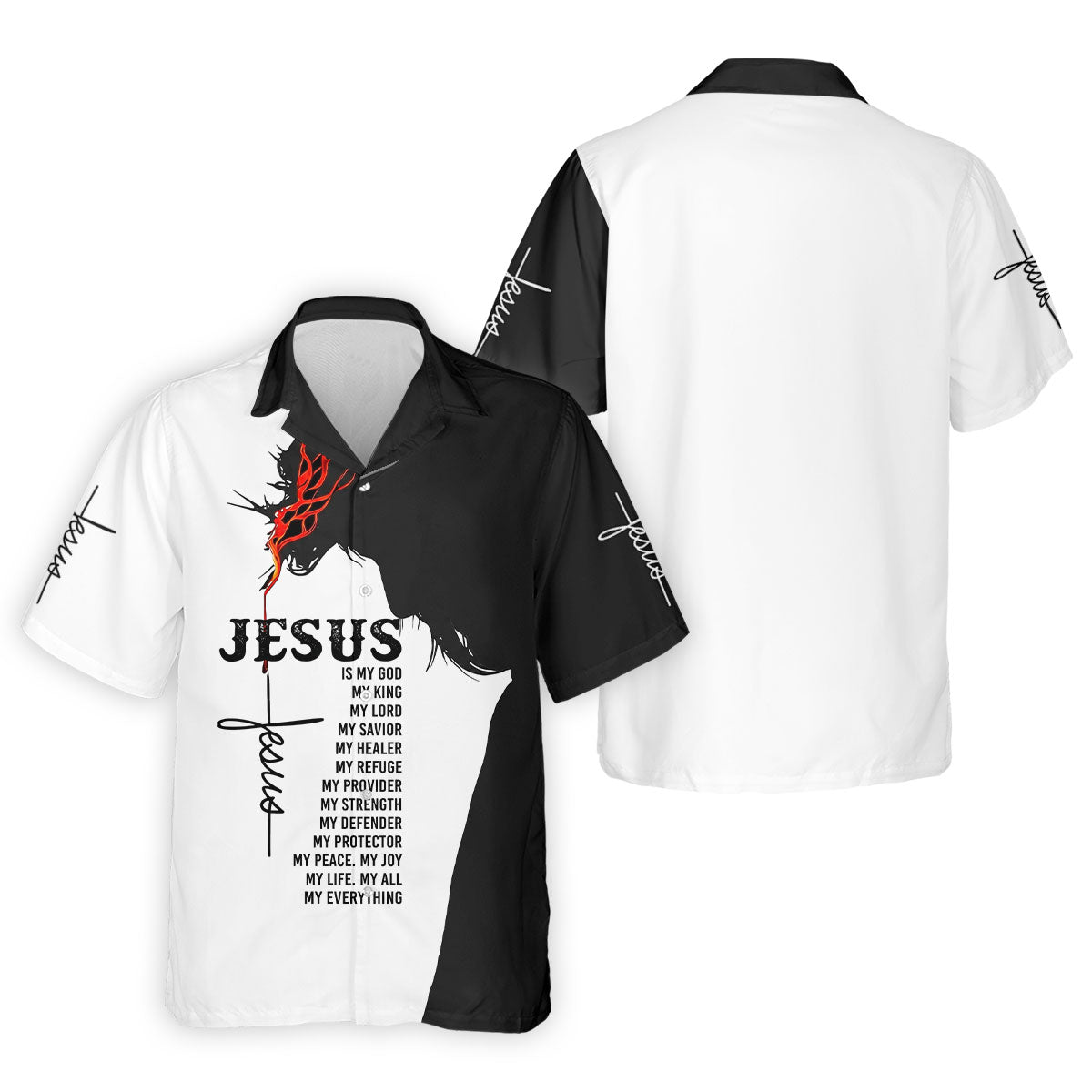 Funny Jesus Is My Everything Horse Polo Shirt, Mens Golf Polo, Printed Golf Shirts
