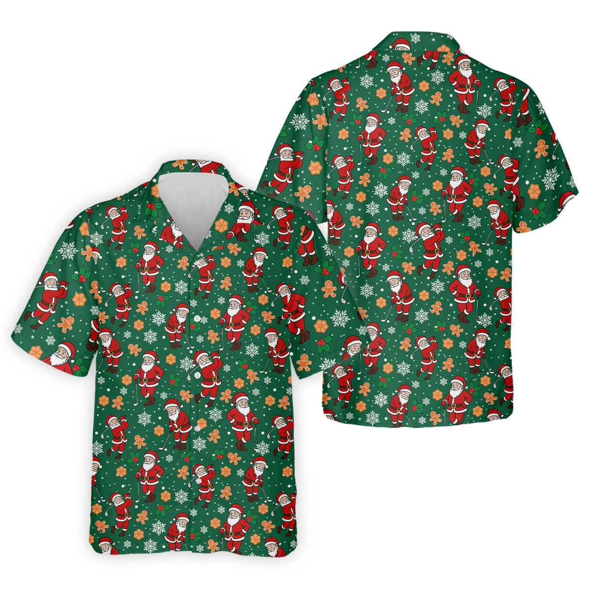 Golfing Santa Fun Golf Shirts For Men, Christmas Golf Shirt, Polo Shirts For Men, Golf Gift For Men