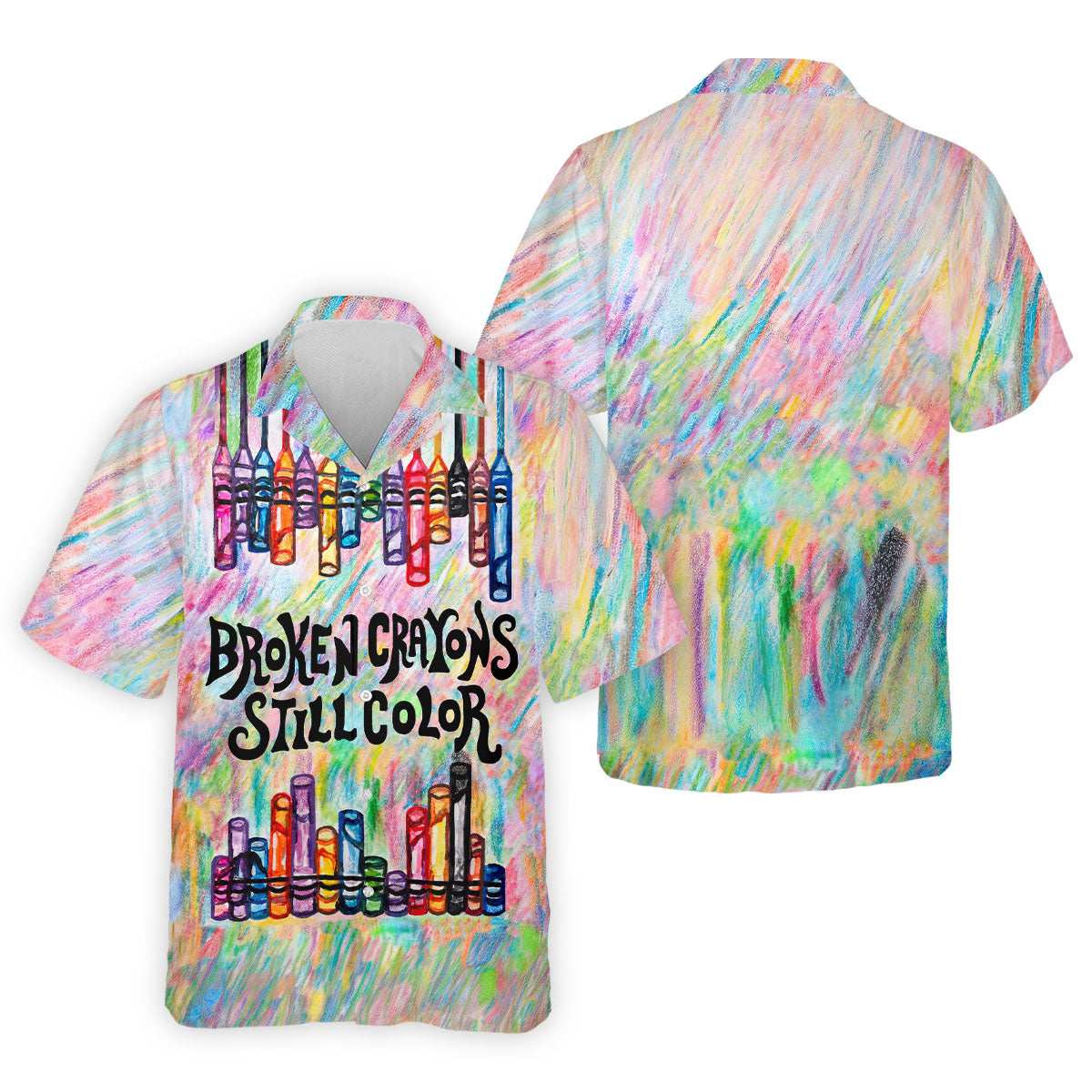 Broken Crayons Still Color Suicide Awareness Golf Polo Shirt, Mens Golf Polo