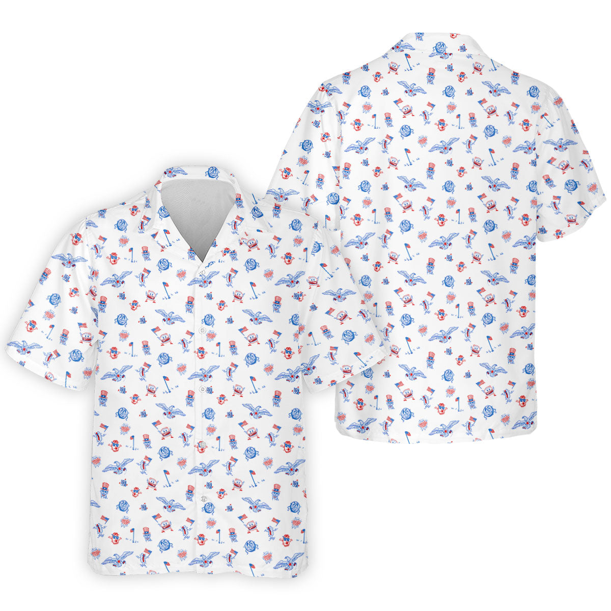 Funny Uncle Sam Eagle Golf Flag All-Over Print 4th of July, 250 Years USA Patriotic Golf Shirt, 4th Of July Golf Shirt, Golf Tops For Men, Golfing Apparel
