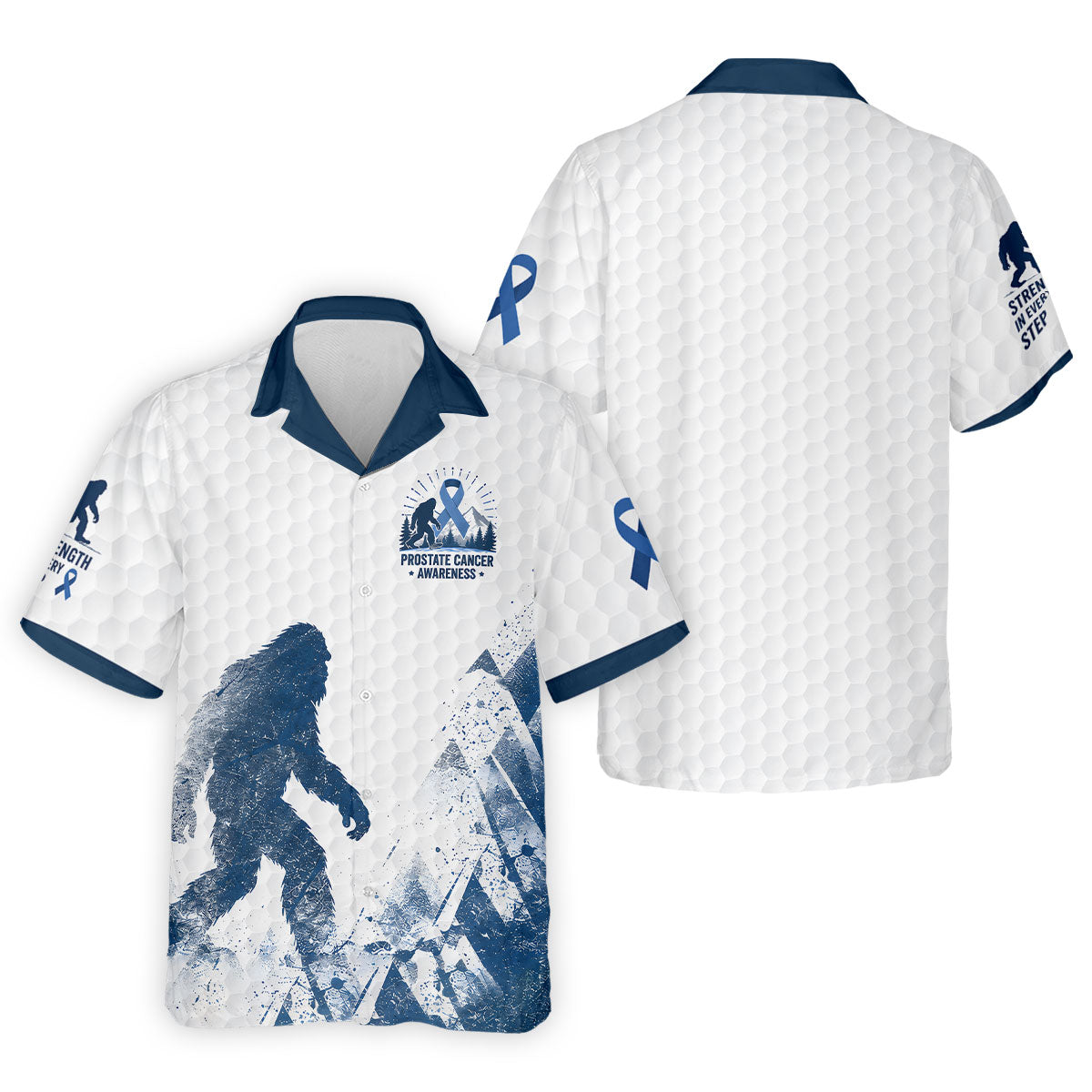 Bigfoot Prostate Cancer Awareness Polo Shirt, Mens Golf Polo, Printed Golf Shirts