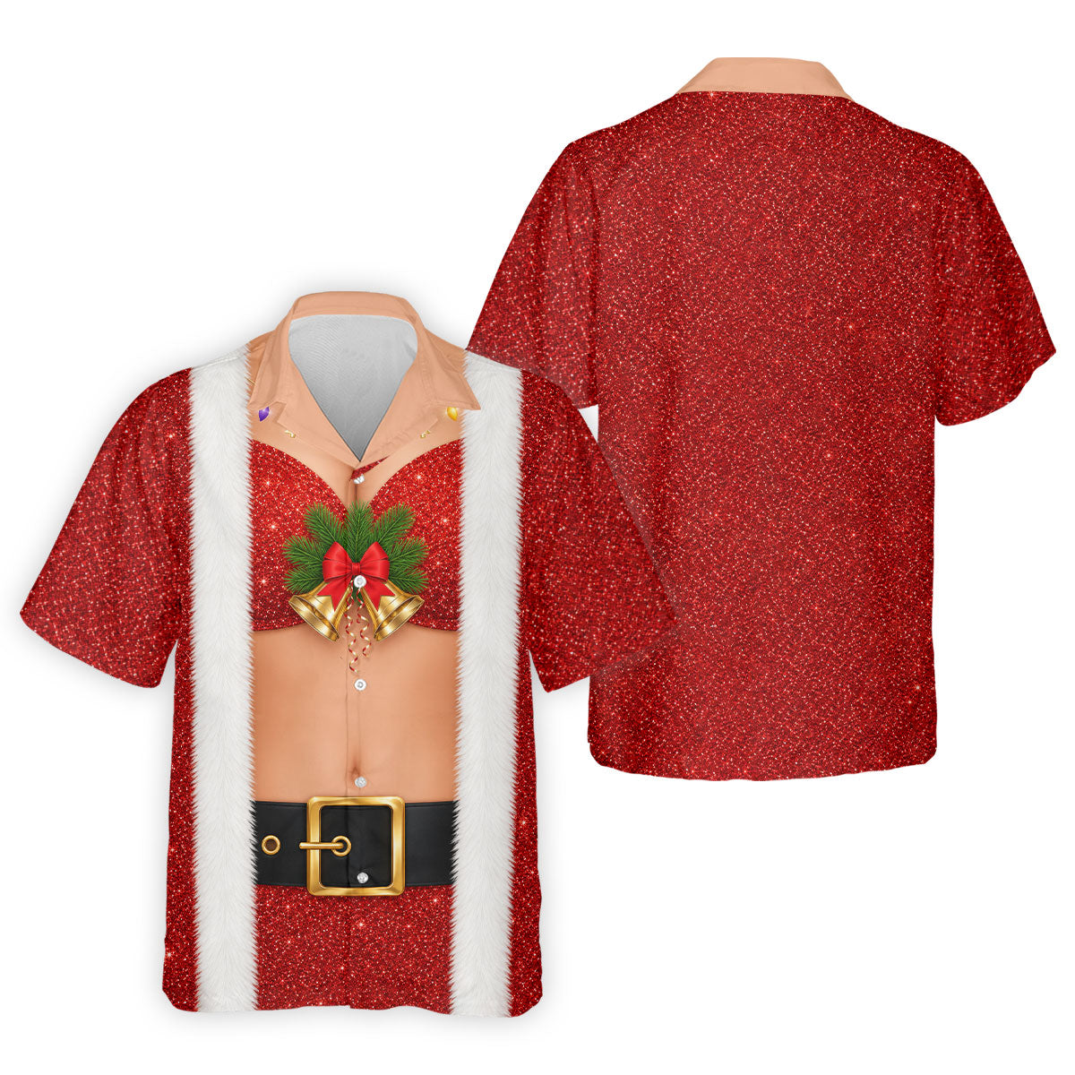 Men's Funny Mrs Claus Costume Golf Shirt, Christmas Golf Shirt, Golf Apparel For Men