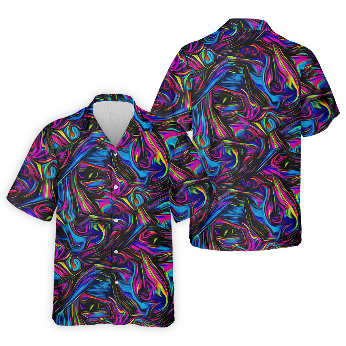 Vibrant Neon Liquid Marble Abstract Golf Shirt, Mens Golf Shirts, Golf Polo Shirts For Men