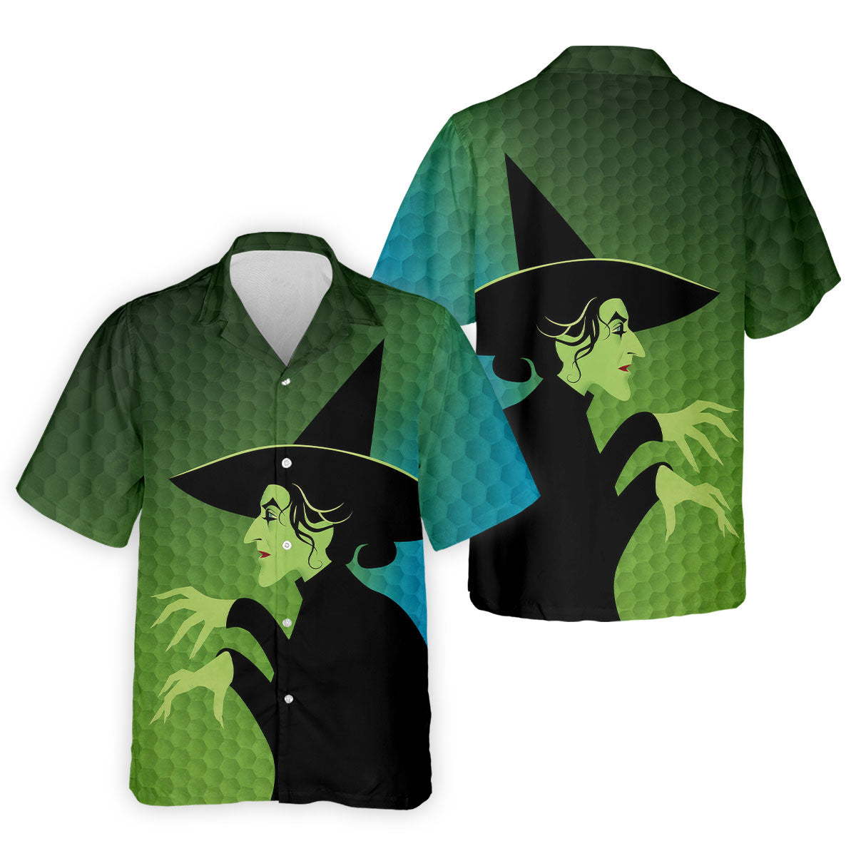 Green Witch Horror Character Halloween Golf Polo Shirt, Halloween Shirt, Mens Golf Polo