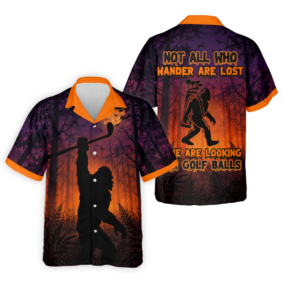 Not All Who Wander Are Lost Golf Polo Shirt, Men's Golf Shirt, Hawaiian Golf Shirt