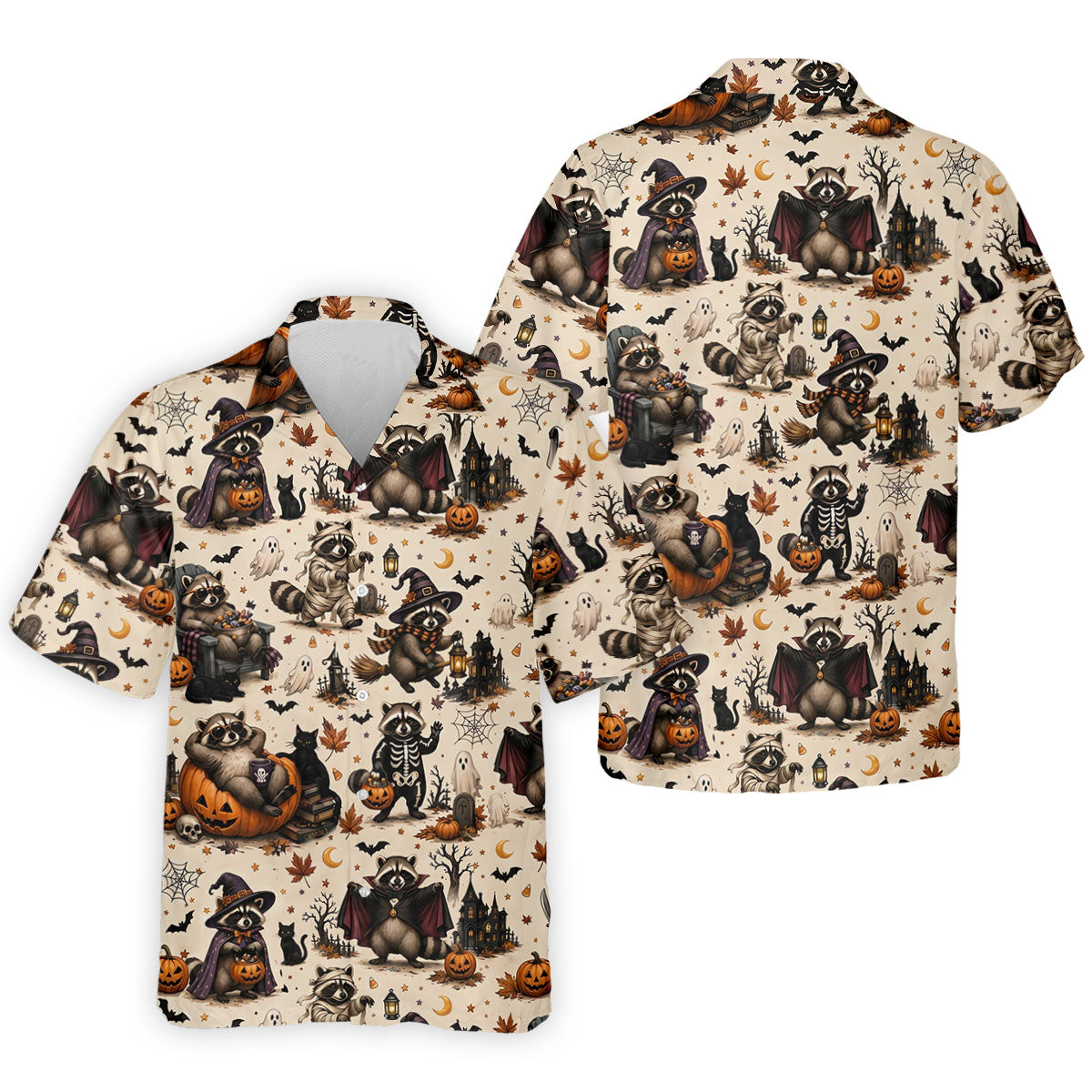 Jimothy Raccoon Costume Halloween Golf Polo Shirt, Golf Clothing, Mens Golf Shirt
