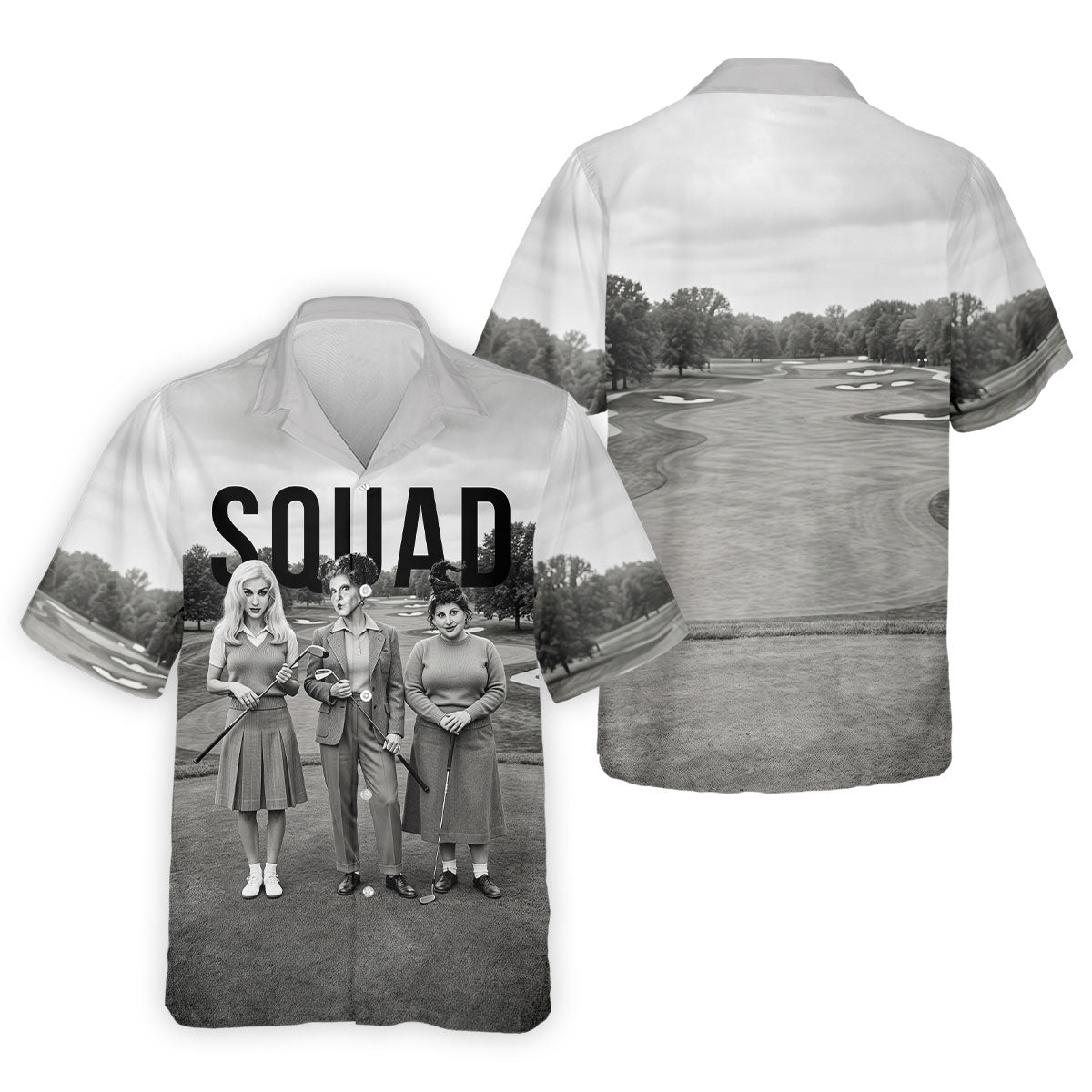 Halloween Witch Squad Golf Polo Shirt, Men's Golf Shirt, Hawaiian Golf Shirt