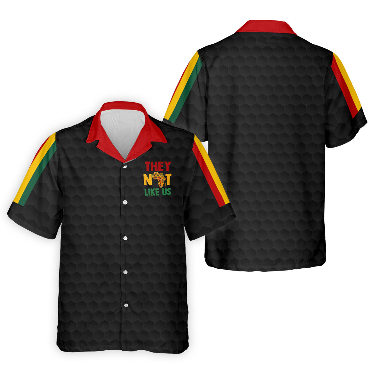 Juneteenth They Not Like Us Africa Performance Golf Polo Shirt, Golf Shirts For Men, Printed Golf Shirts