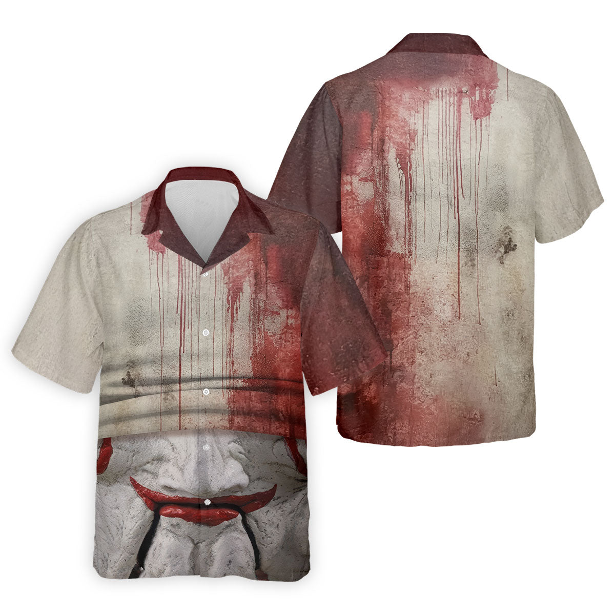 Blood Drip Clown Horror Character Halloween Polo Shirt, Men's Golf Shirt, Mens Golf Polo