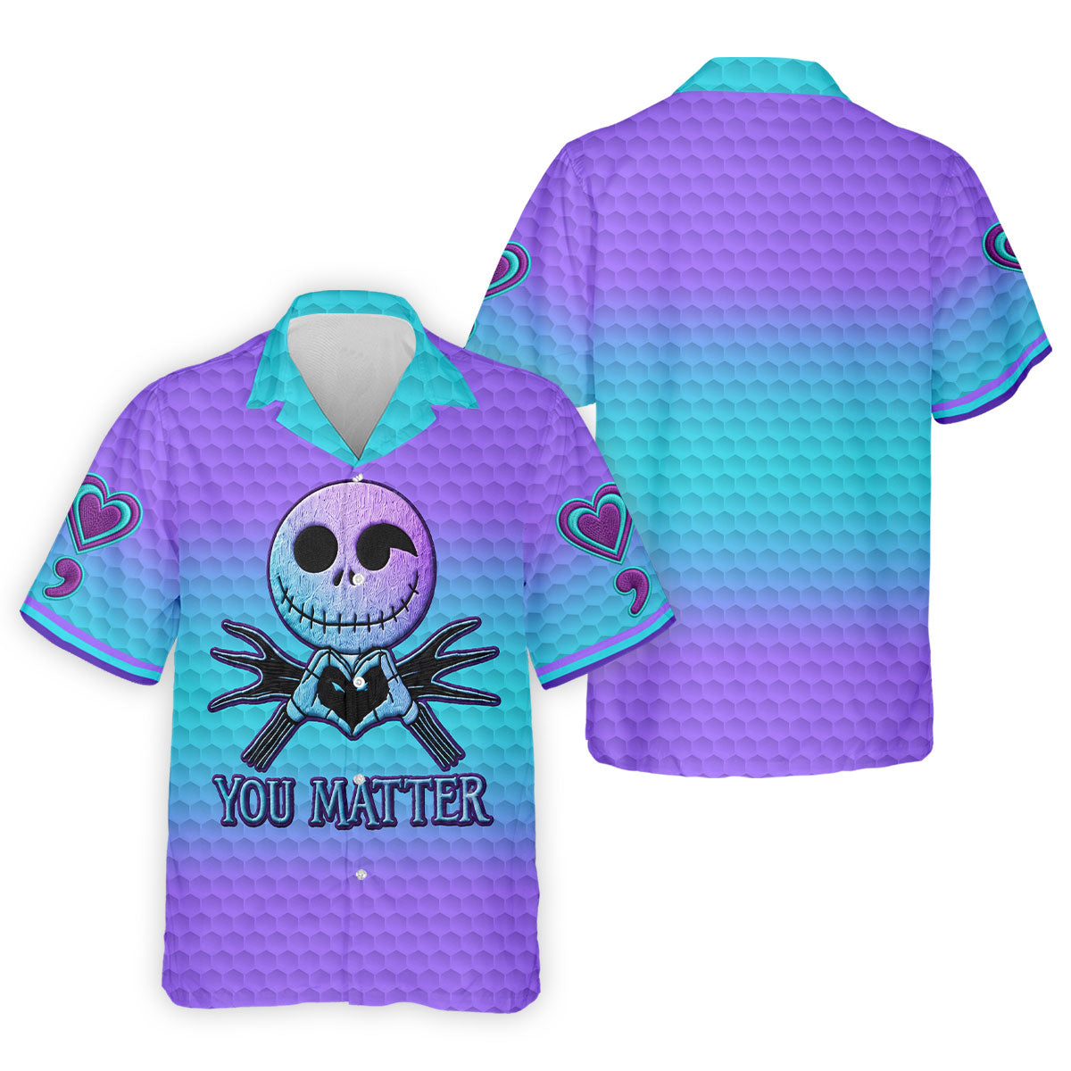 You Matter Suicide Prevention Skeleton Heart Hand Polo Shirts For Men, Mens Golf Polo