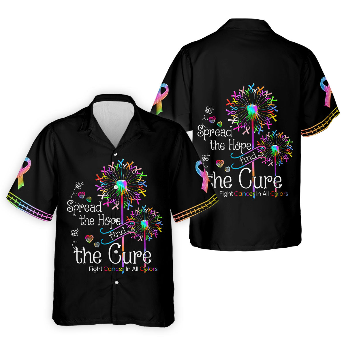 Spread The Hope Find The Cure Breast Cancer Awareness Golf Polo Shirt, Golf Shirts For Men