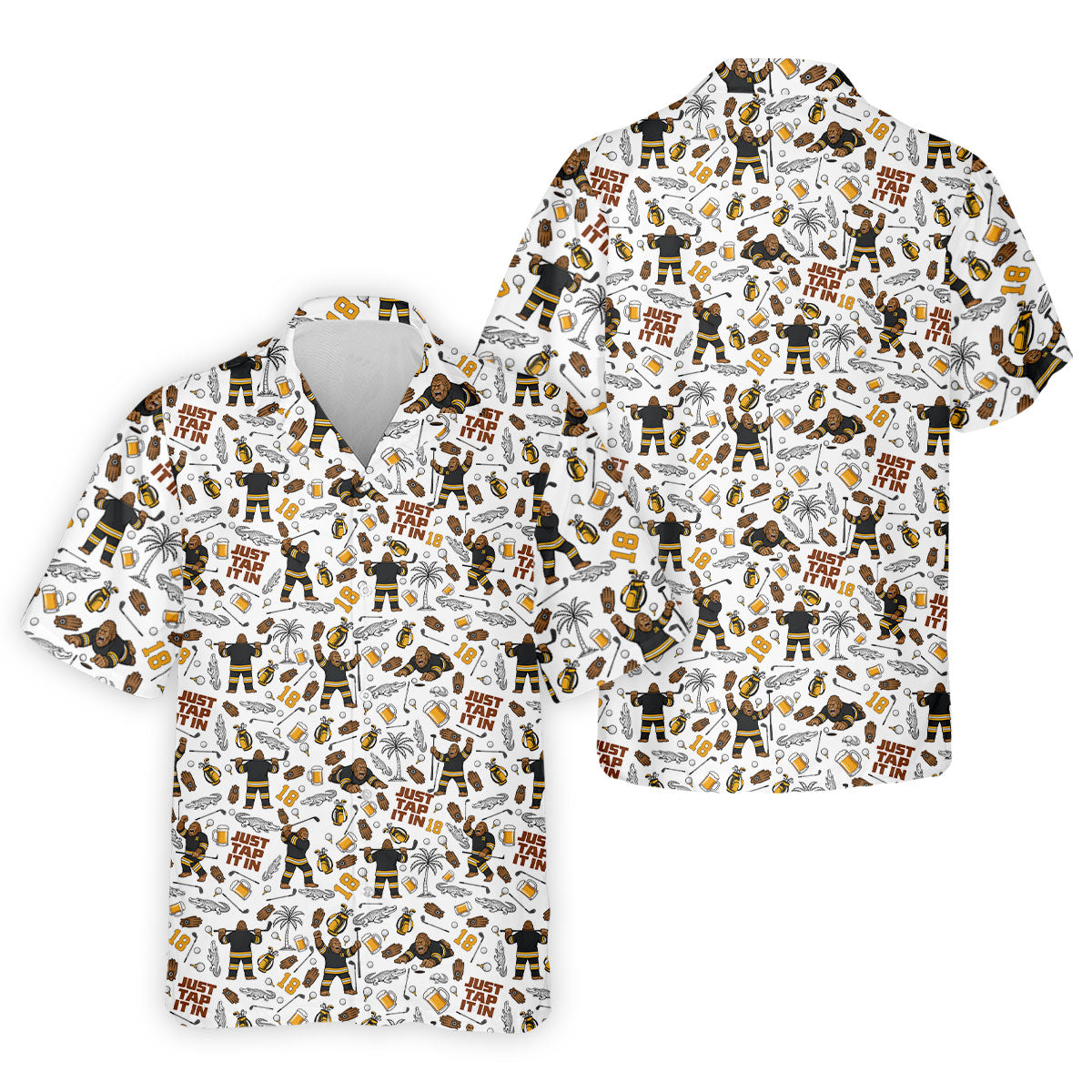 Funny Just Tap It In Bigfoot Golf Polo Shirt, Hawaiian Golf Shirt, Golf Shirts For Men