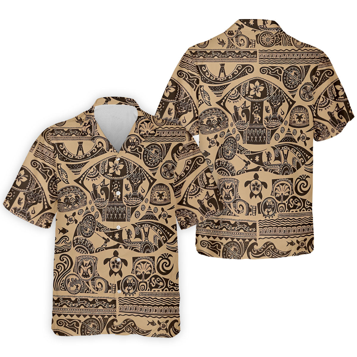 Polynesian Tribal Hawaiian Golf Shirt, Golf Shirts For Men, Mens Golf Apparel