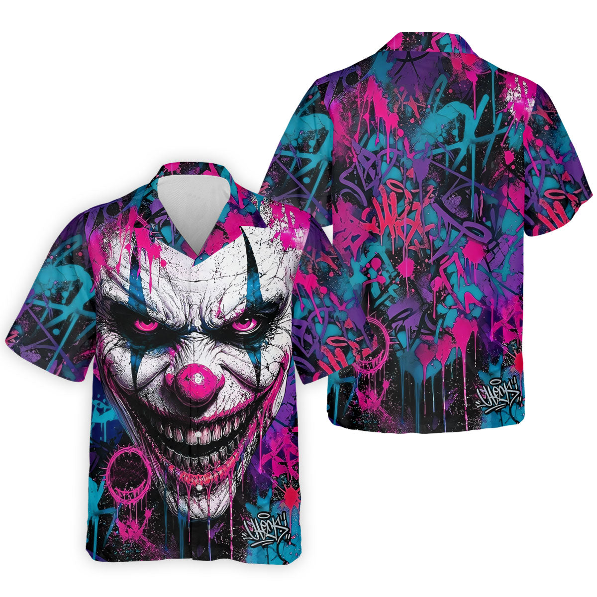 Halloween Horror Character Golf Shirt, Mens Golf Polo, Printed Golf Shirts